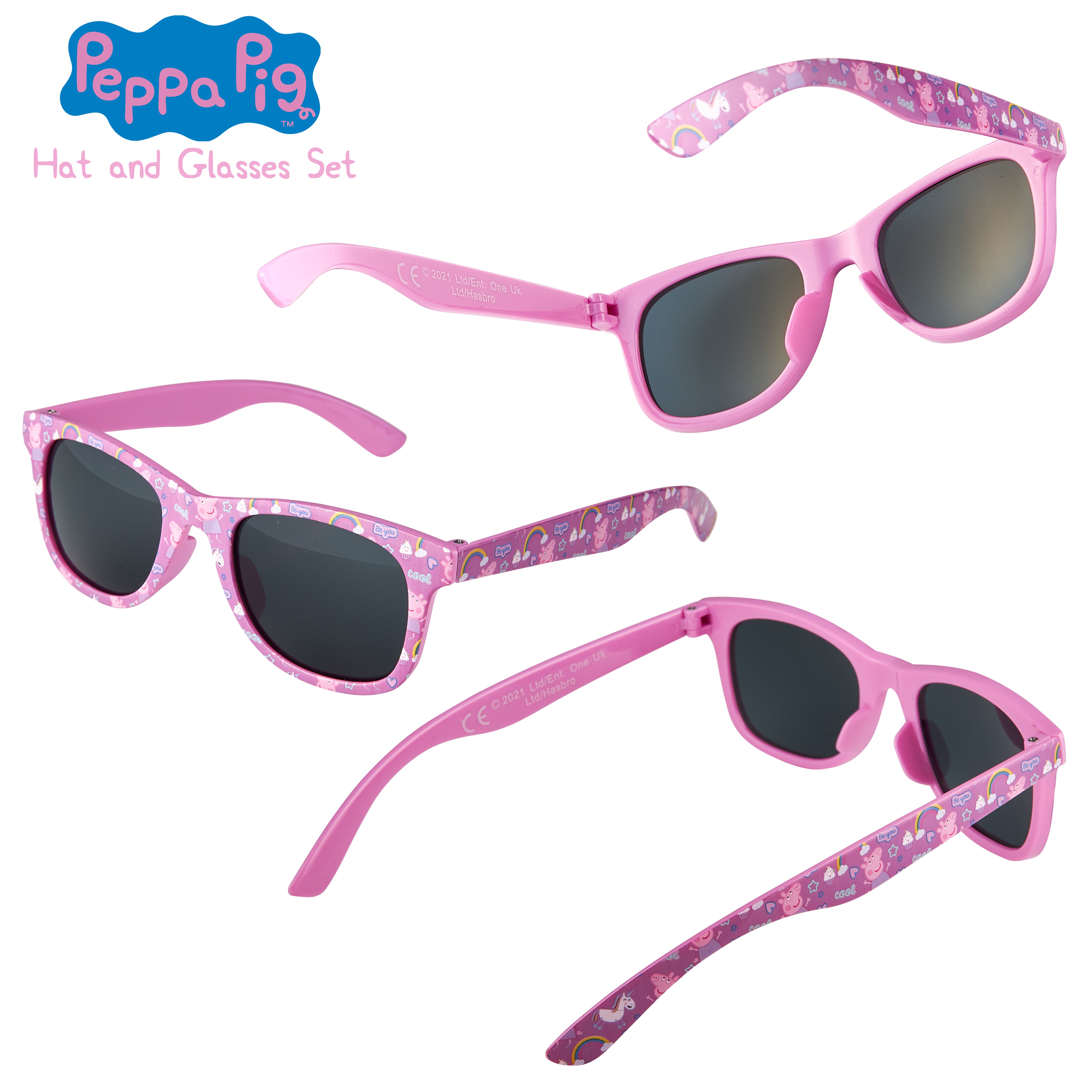 peppa-pig-casquette-et-lunettes-fille-rose-licorne-2-pi-ces image 7