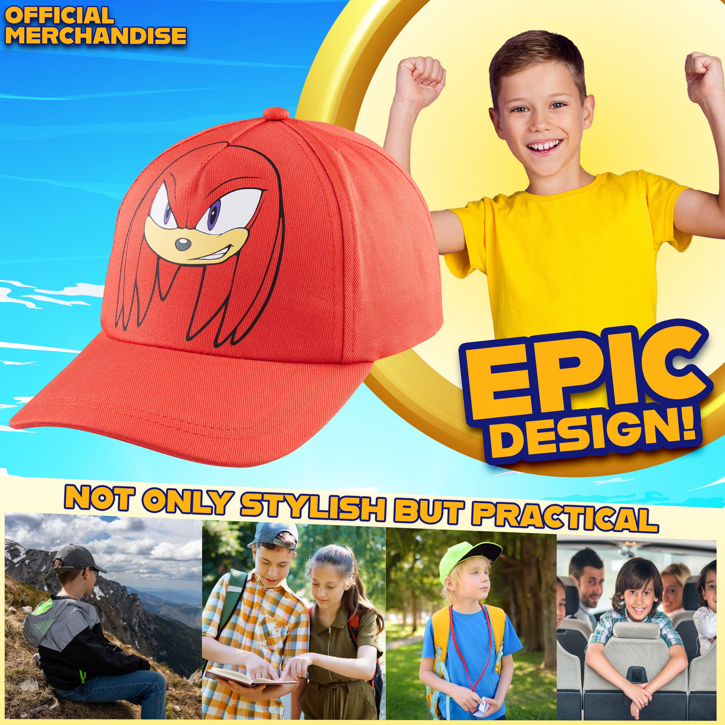 sonic-the-hedgehog-casquette-gar-on-baseball-r-glable image 3