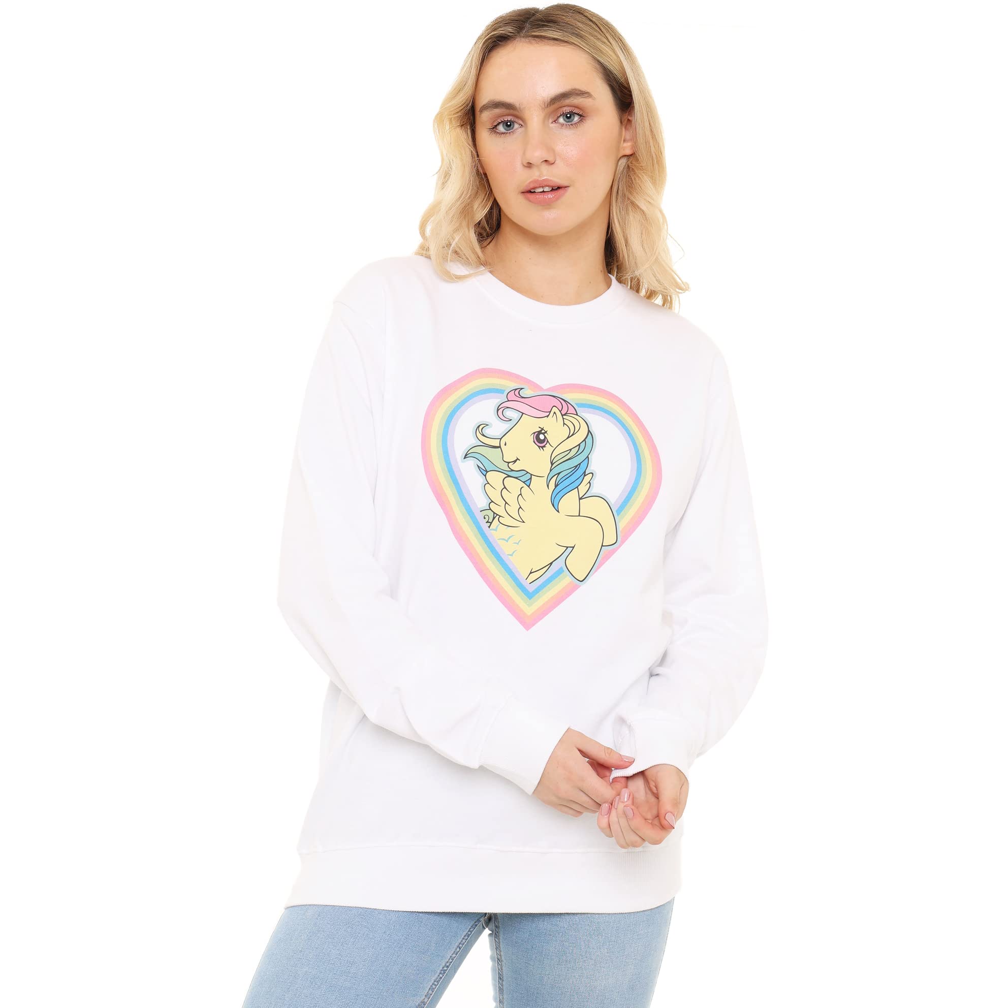 my-little-pony-rainbow-heart-sweat-femme-blanc-cotton-soul image 2