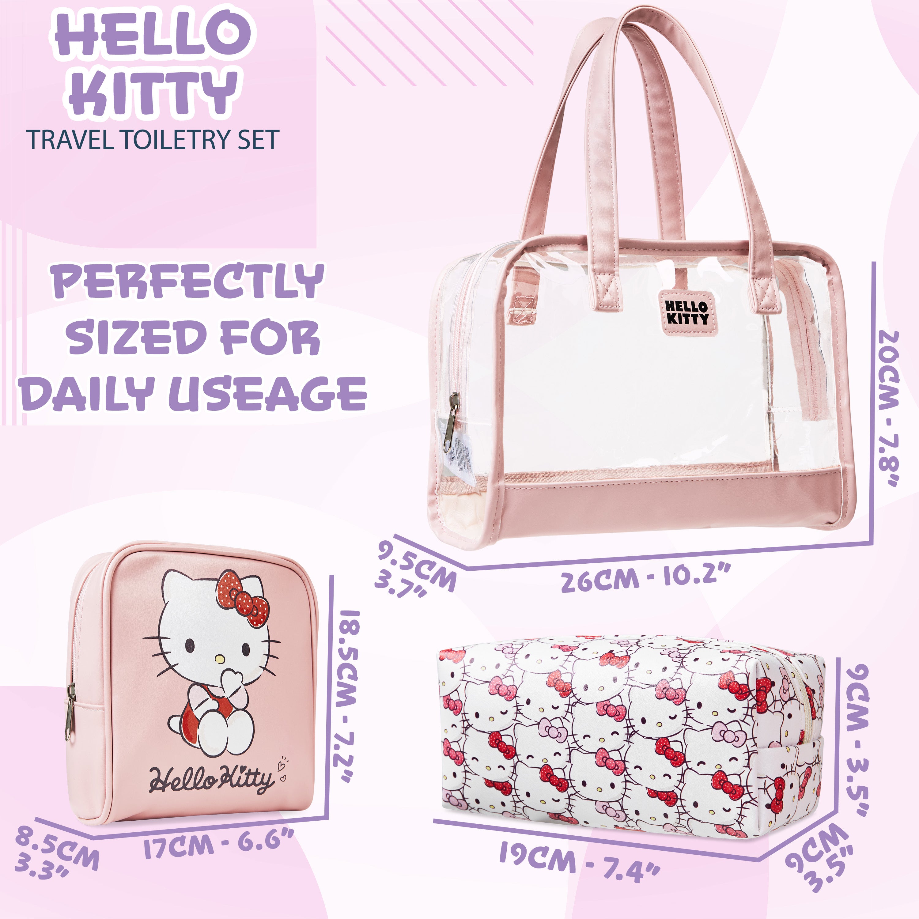 hello-kitty-trousse-toilette-lot-3-pochette-kawaii image 6
