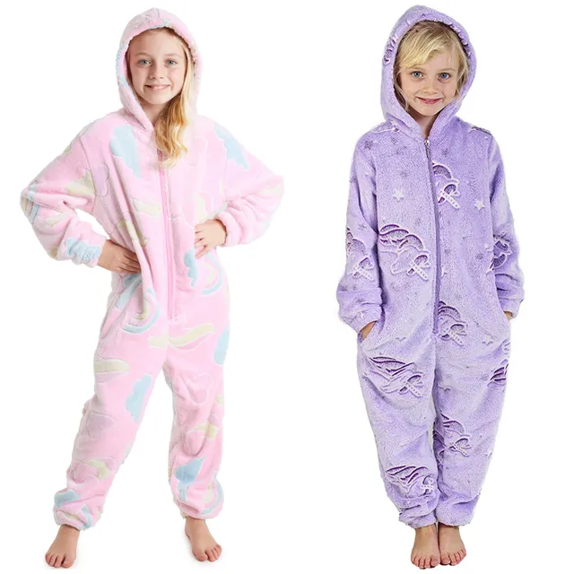 citycomfort-licorne-combinaison-pyjama-fille-rose image 1