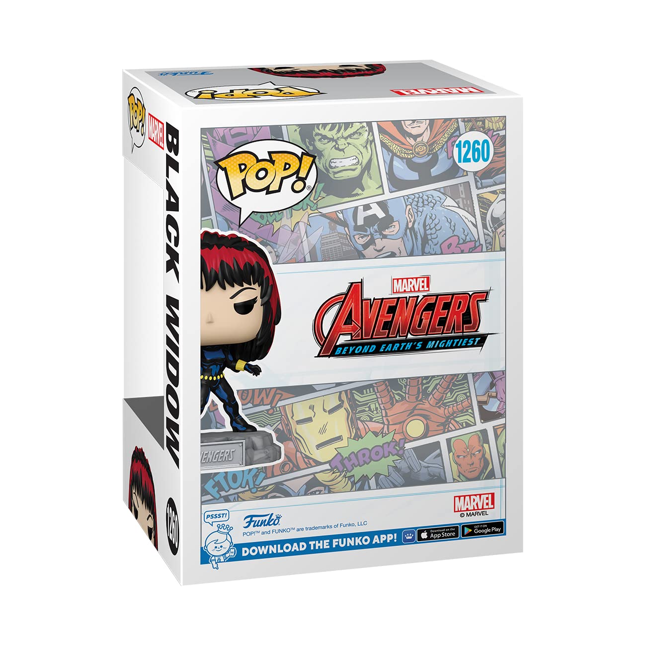funko-pop-a60-comic-figurine-black-widow-avec-pin-9-5-cm image 3