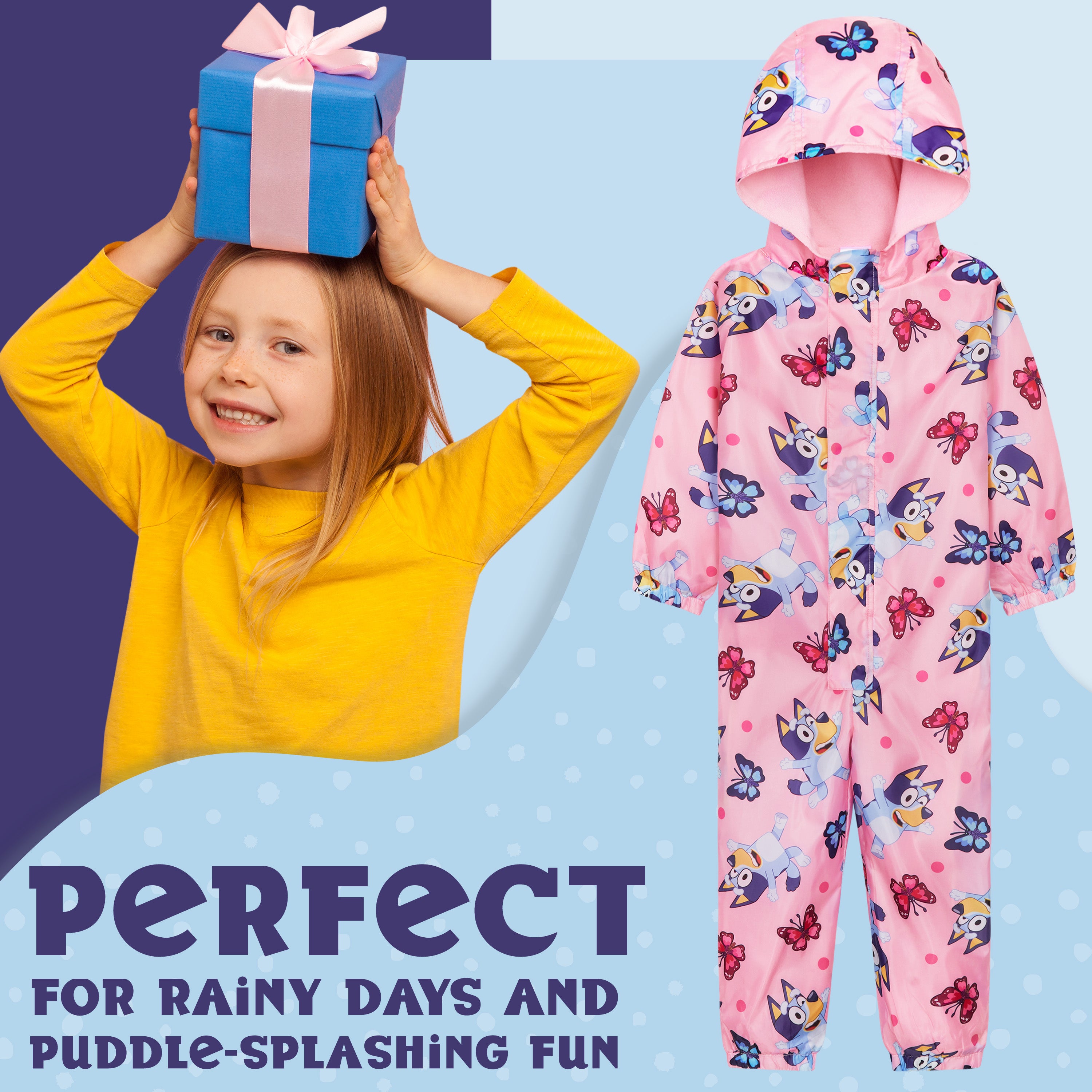 bluey-combinaison-pluie-fille-doubl-e-polaire-3-4-ans image 2