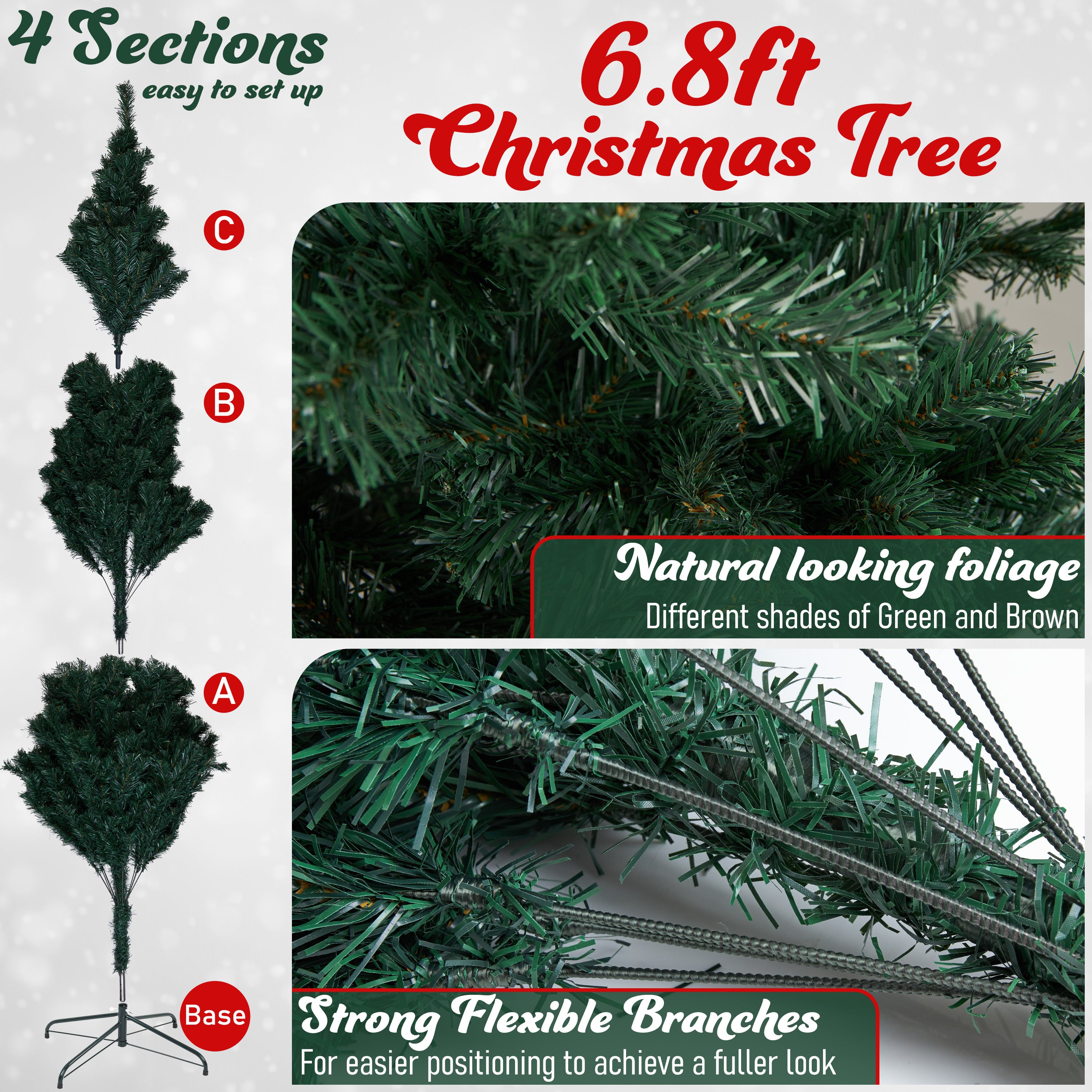 deco-express-sapin-artificiel-vert-6-8ft-pied-m-tal-r-aliste image 2
