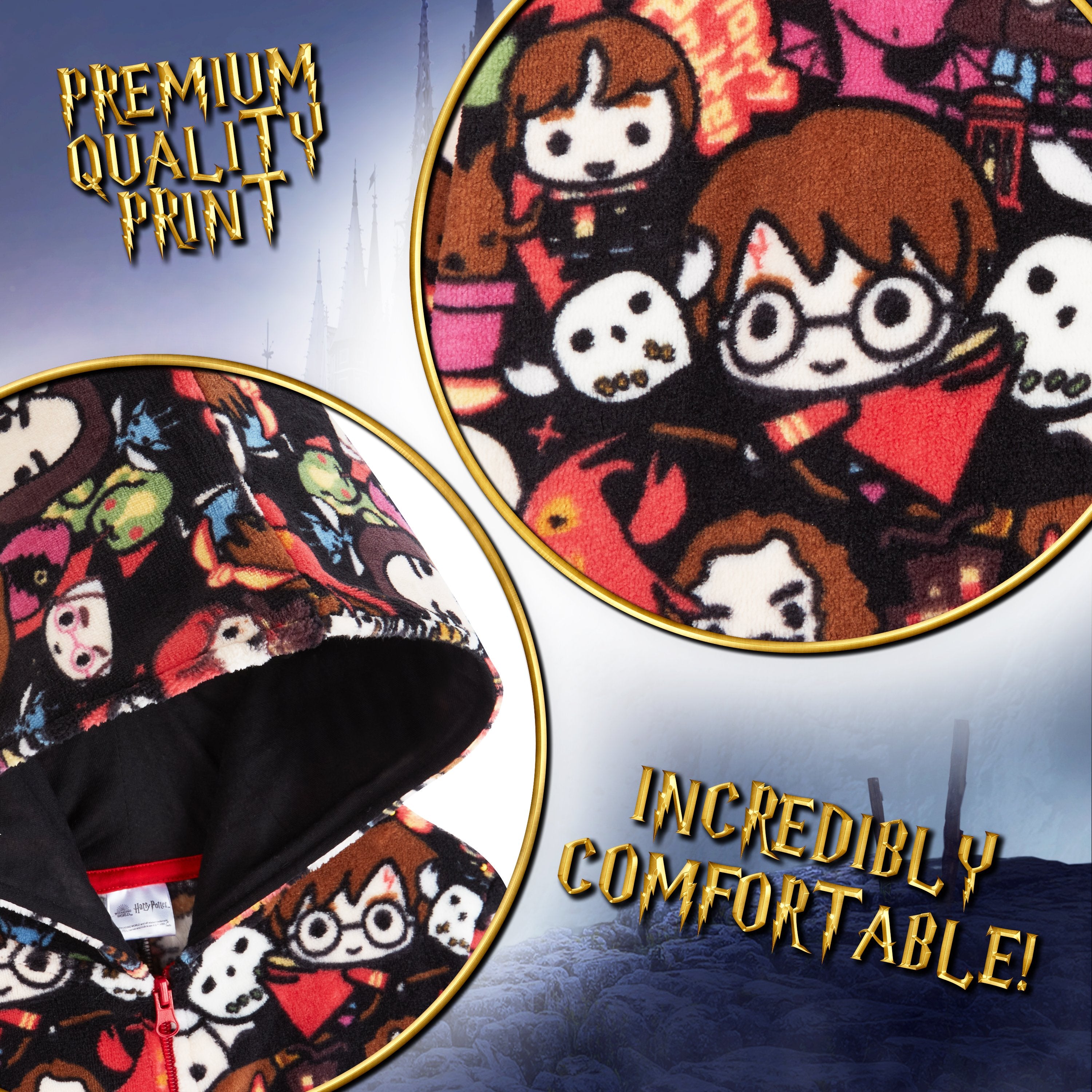 harry-potter-combinaison-pyjama-fille-polaire-7-8-ans-capuche image 4