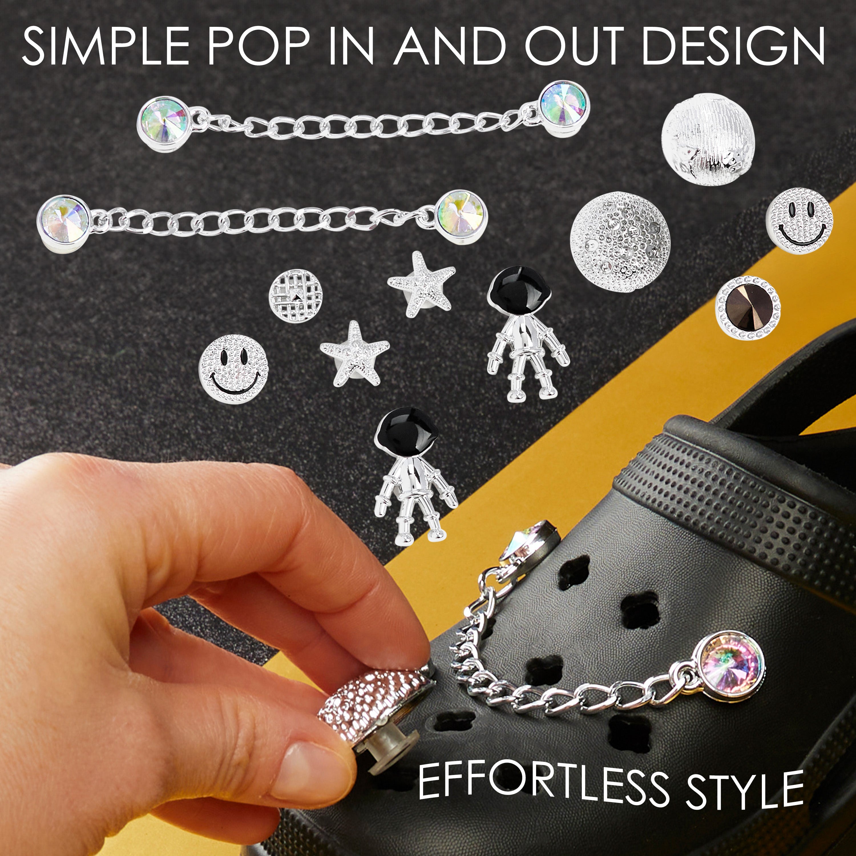 get-trend-citycomfort-charms-sabots-argent-noir-d-coration image 4