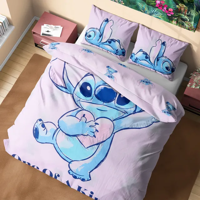 disney-stitch-parure-housse-de-couette-double-rose-stitch image 1