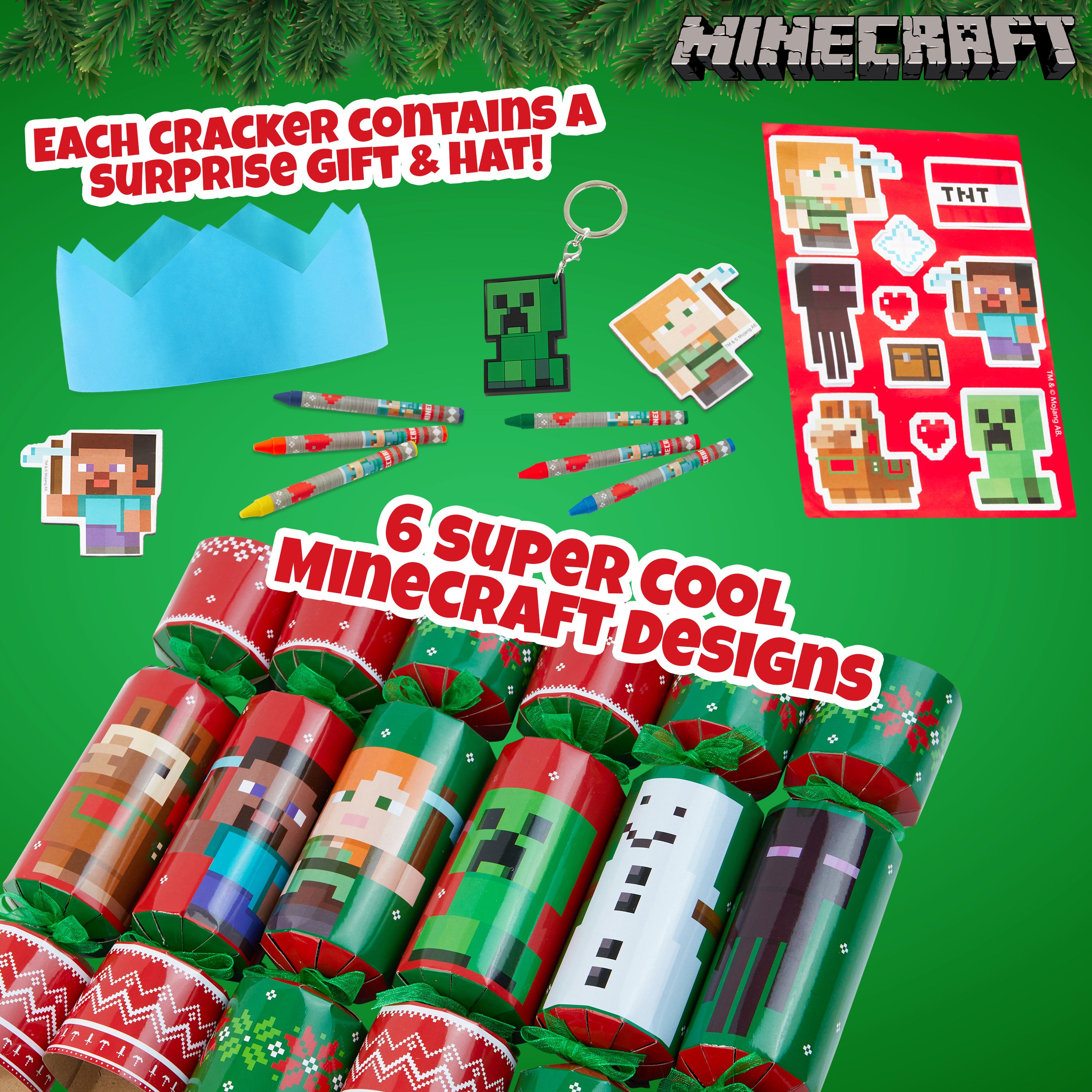 minecraft-mini-creeper-crackers-de-no-l-lot-de-6-avec-cadeaux image 4