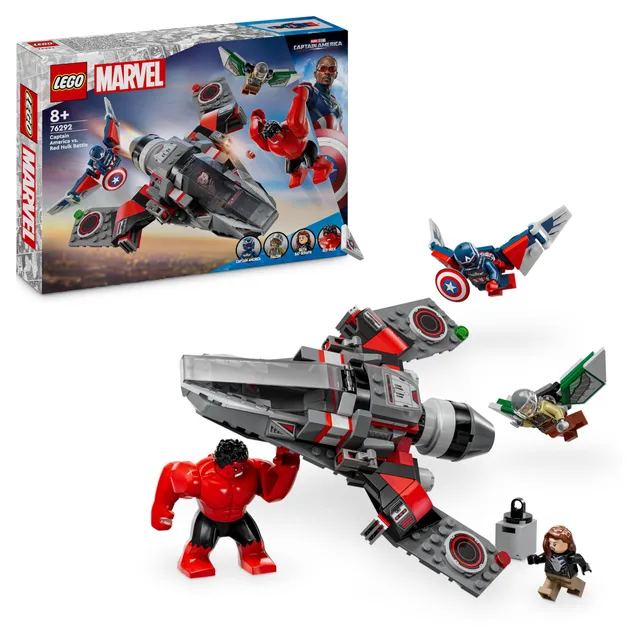 lego-marvel-76292-captain-america-vs-hulk-rouge-avion-7-ans image 1