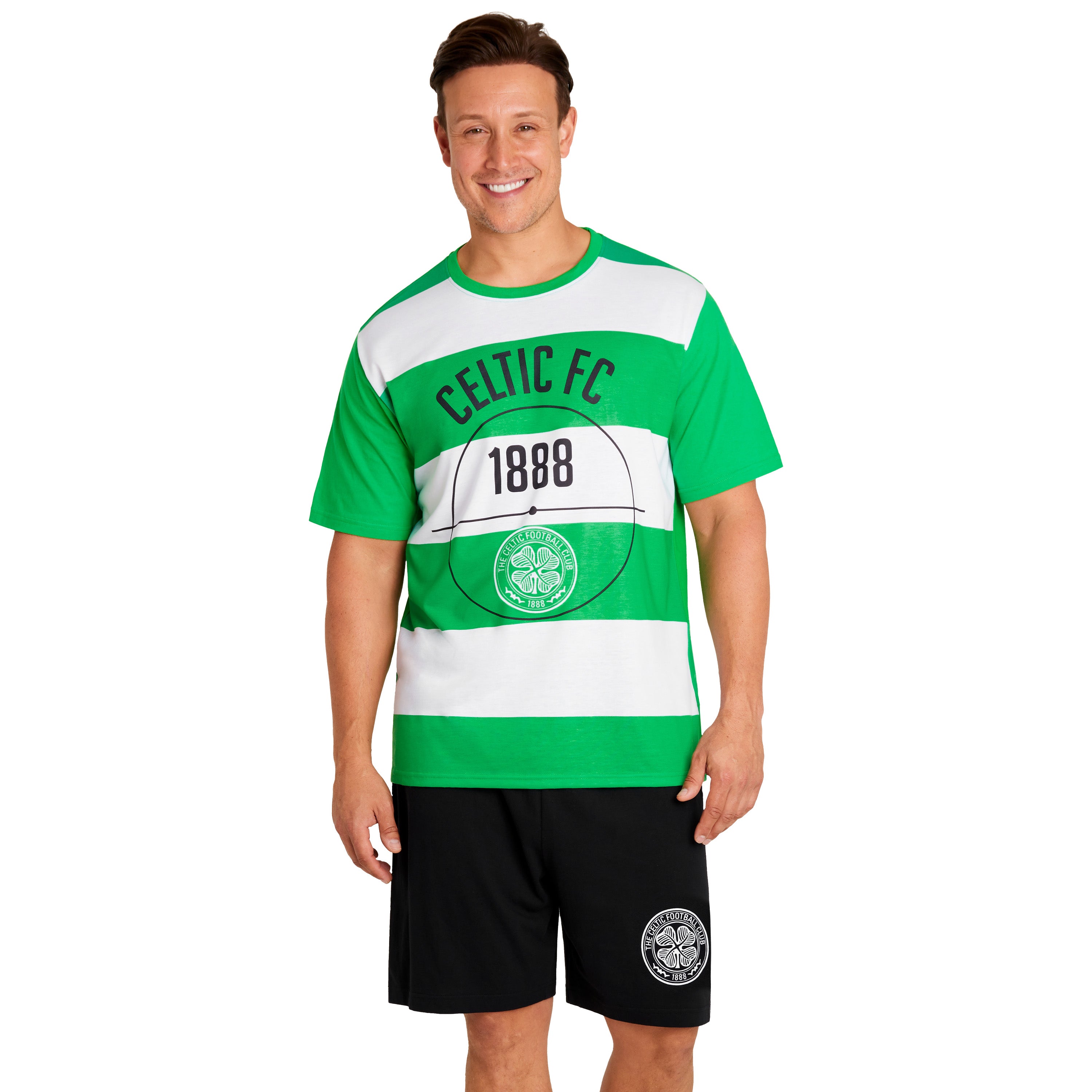 get-trend-celtic-pyjama-homme-short-t-shirt-taille-l-respirant image 1