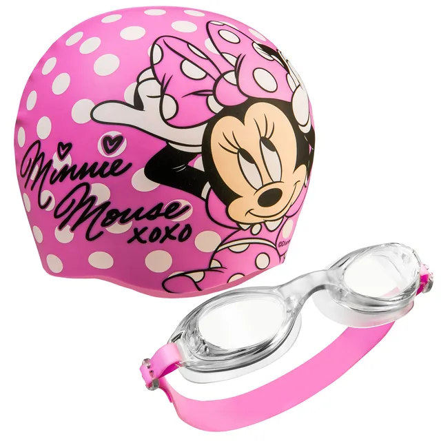 disney-minnie-kit-natation-enfant-lunettes-bonnet-minnie image 1