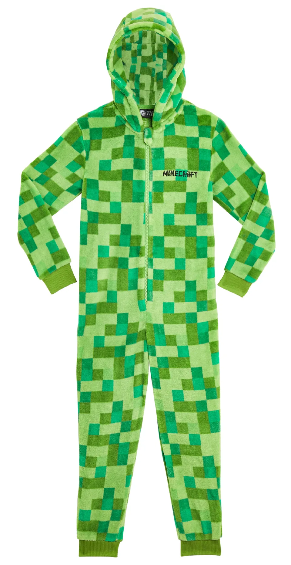 minecraft-combinaison-pyjama-polaire-gar-on-capuche-gamer-chaud image 1