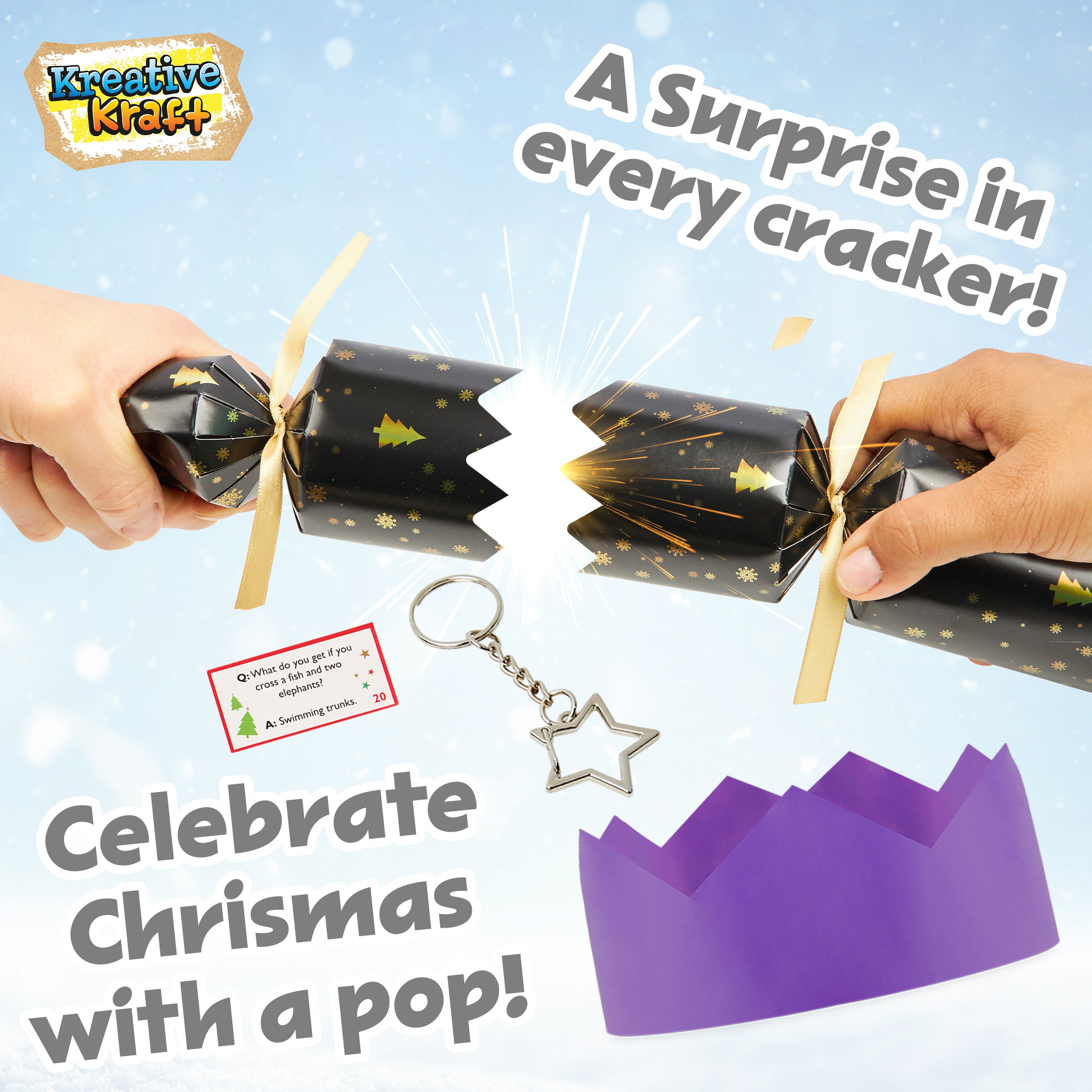 kreativekraft-christmas-crackers-p-tards-no-l-lot-10-famille image 3