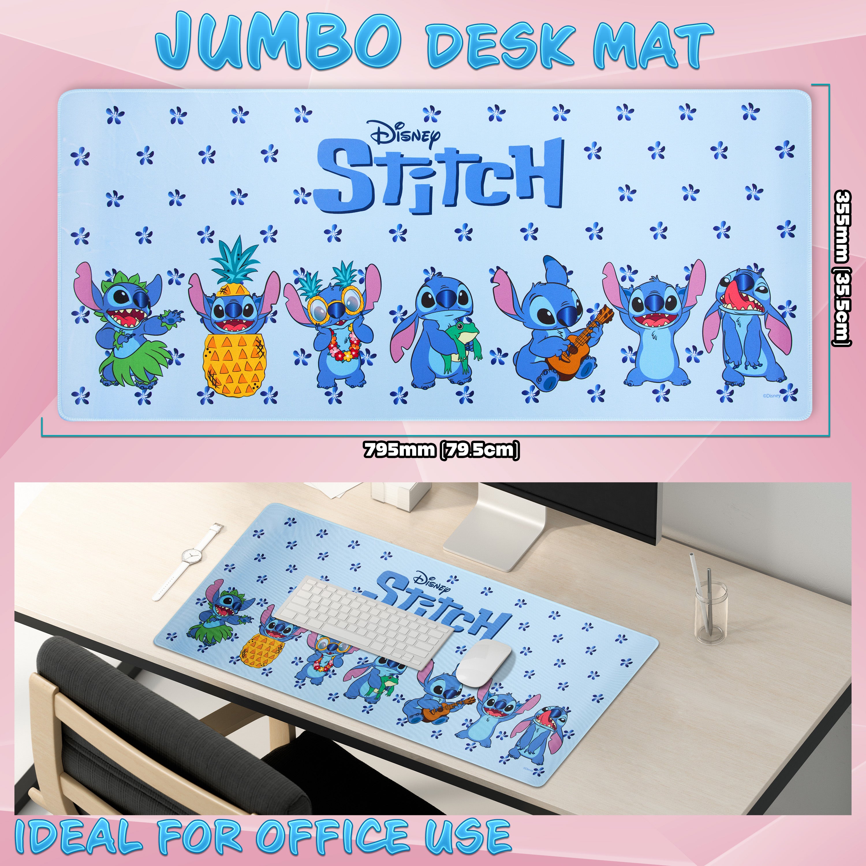disney-stitch-tapis-bureau-xxl-bleu-80x36-souris-clavier image 3