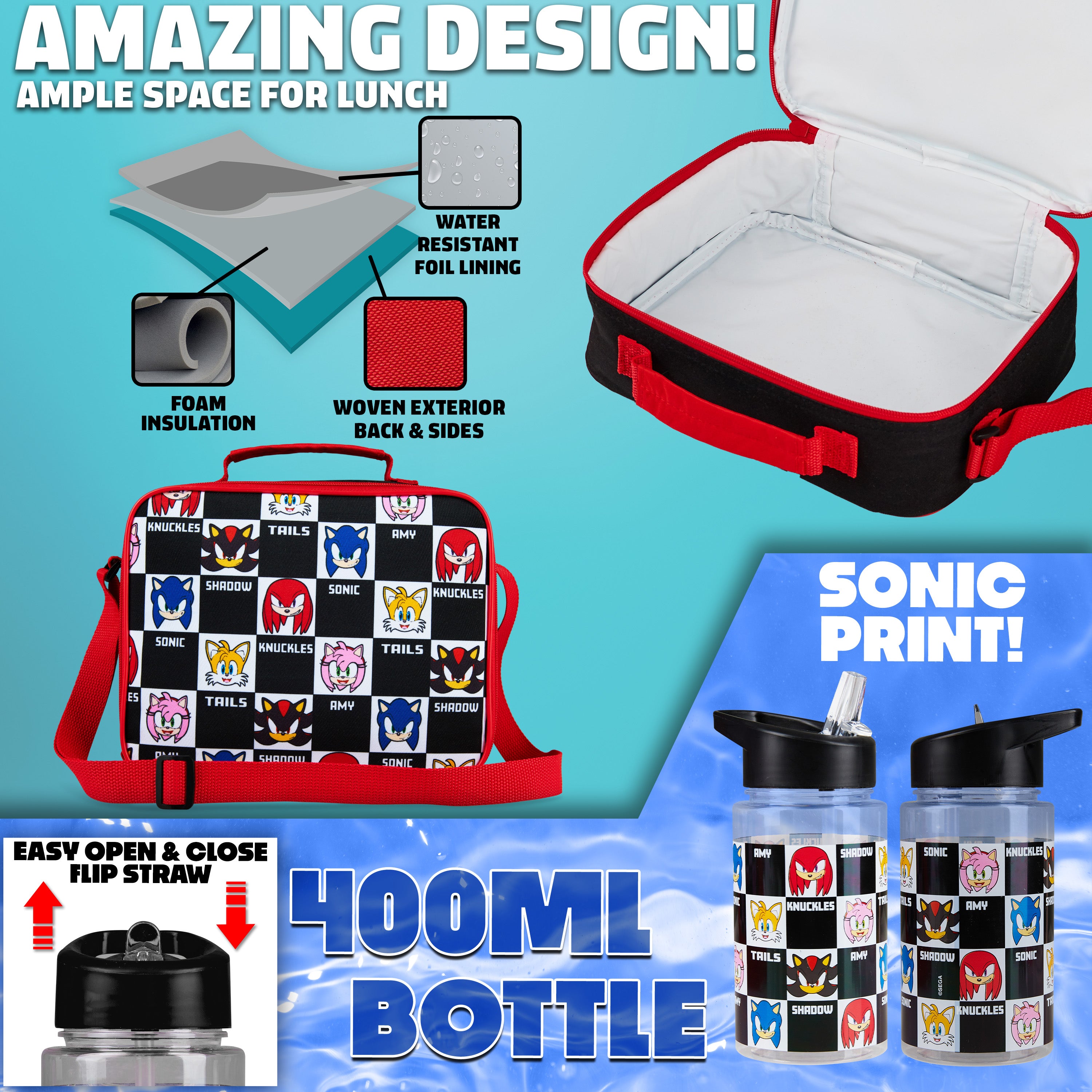 sonic-the-hedgehog-sac-dos-4-pi-ces-gourde-trousse-cantine image 4