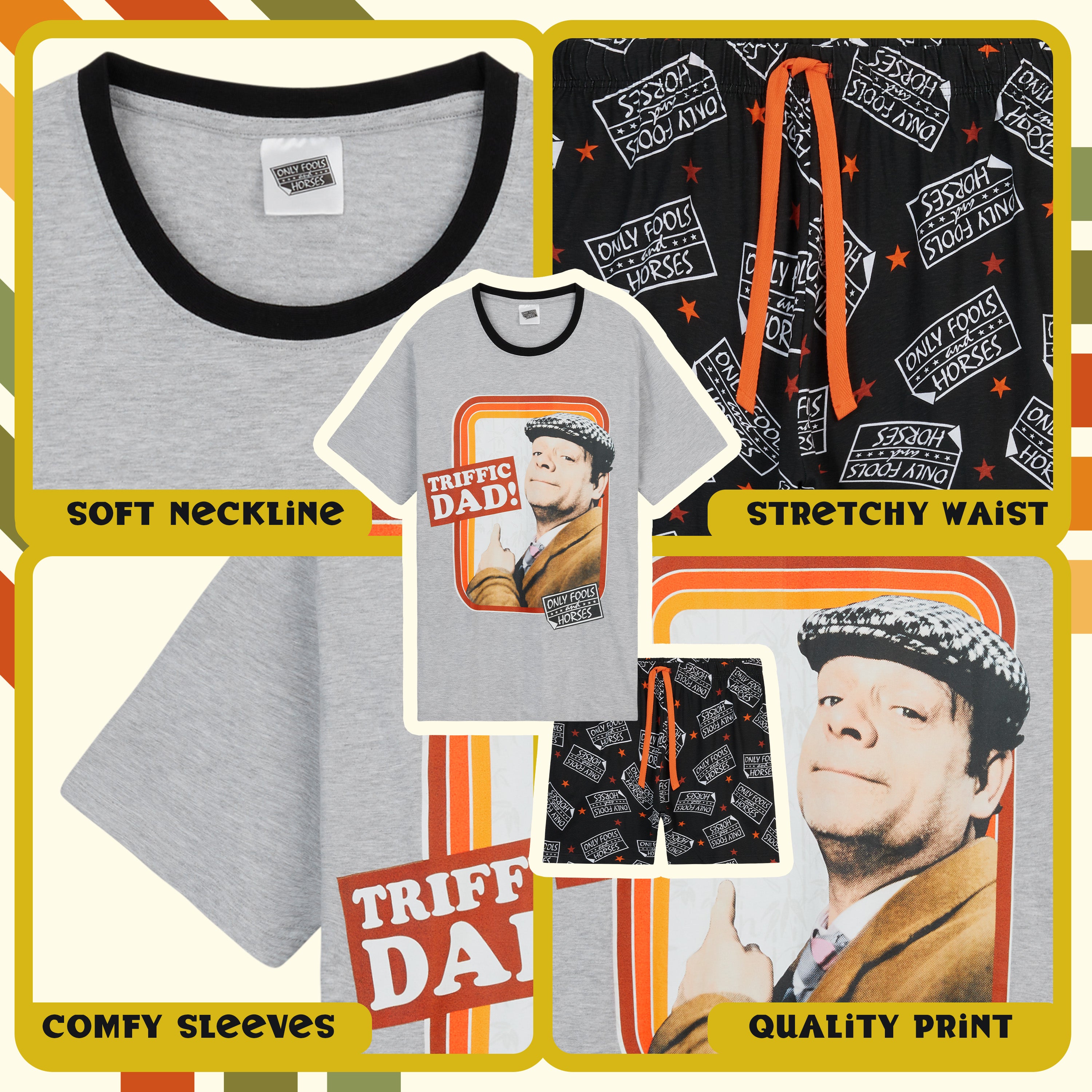 only-fools-and-horses-pyjama-court-homme-coton-t-shirt-short image 4