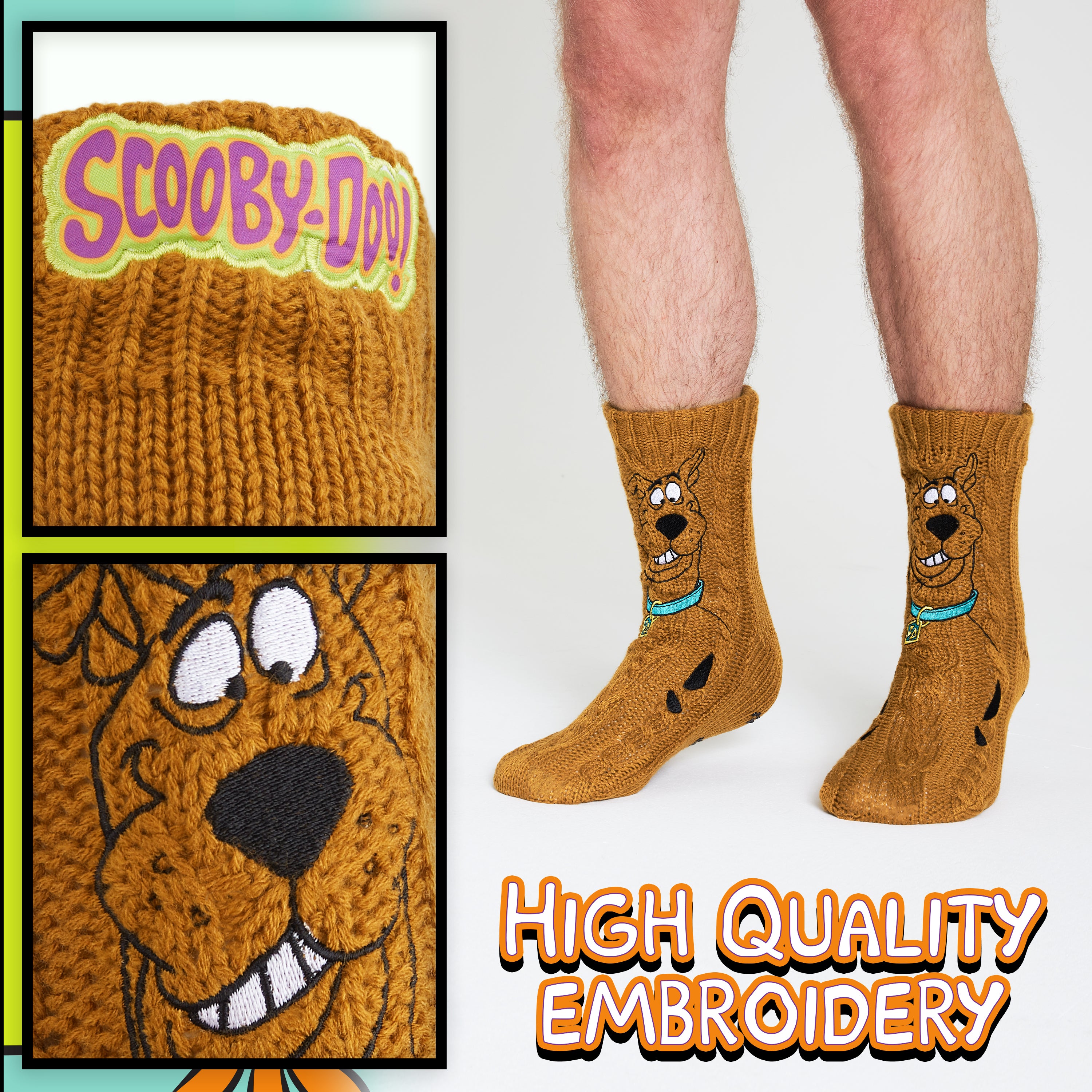 scooby-doo-chaussons-chaussettes-pilou-homme-antid-rapantes image 3