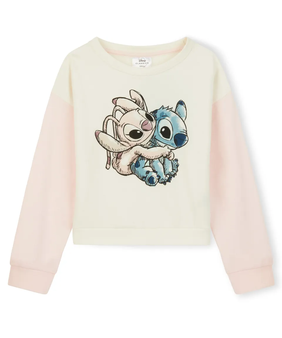 disney-stitch-sweat-cropped-fille-7-14-ans-coton image 1