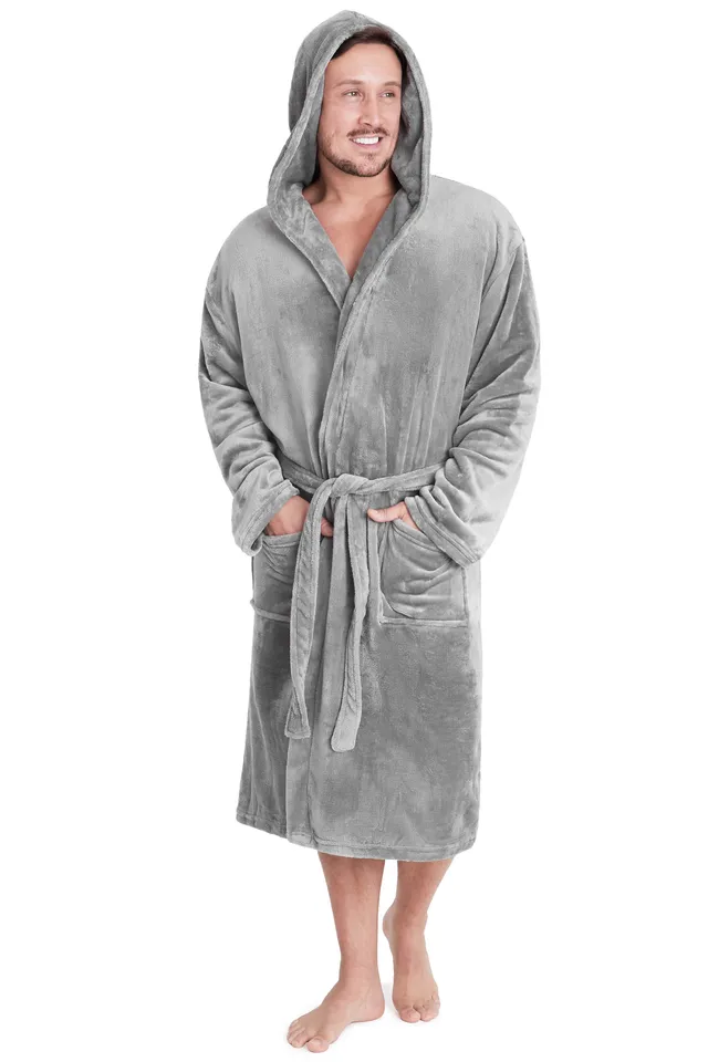 peignoir-homme-polaire-capuche-doux-poches-m-3xl image 1