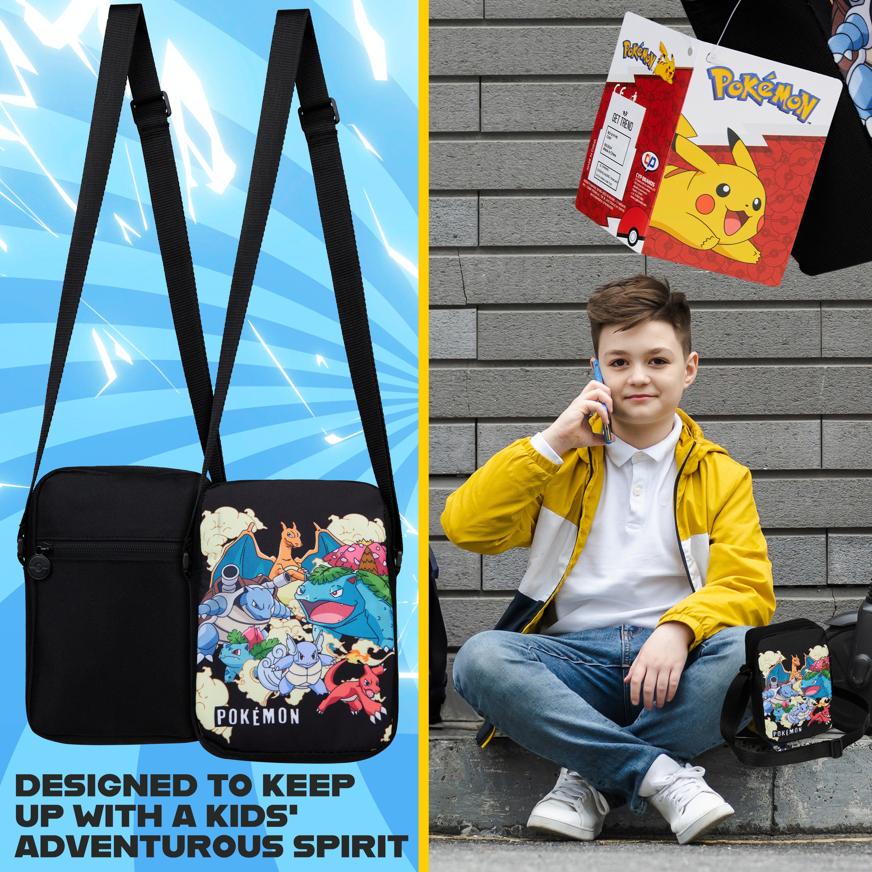 pok-mon-sac-bandouli-re-enfant-pikachu-gengar image 3