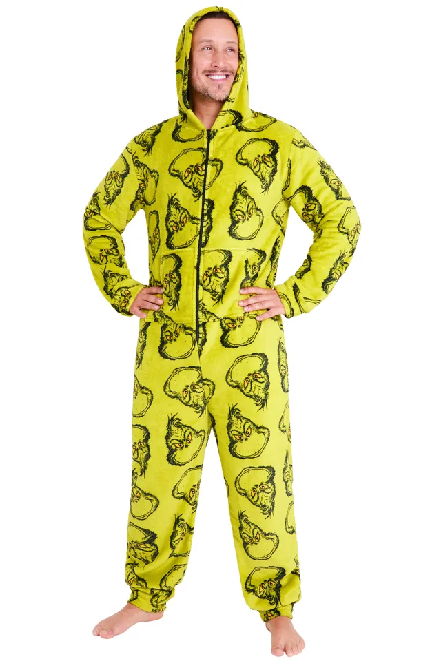 combinaison-pyjama-le-grinch-homme-polaire-capuche-m image 1