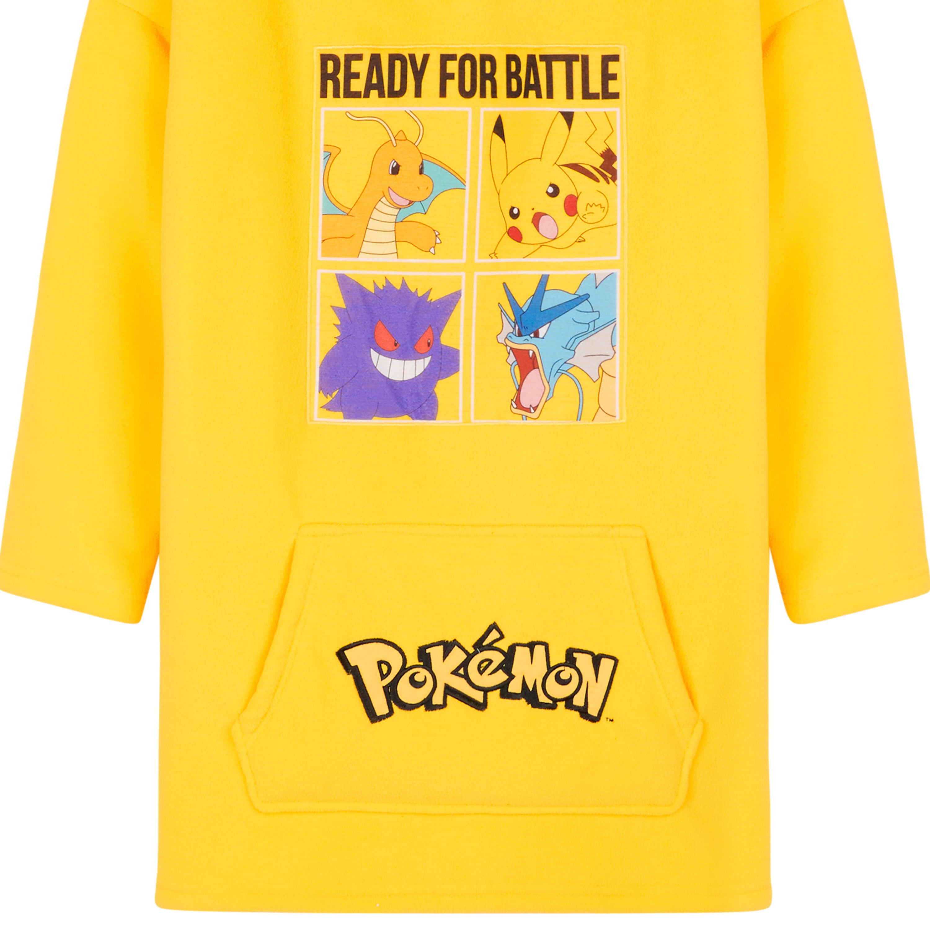 pokemon-e0250-sweat-plaid-enfant-jaune-polaire-sherpa image 4