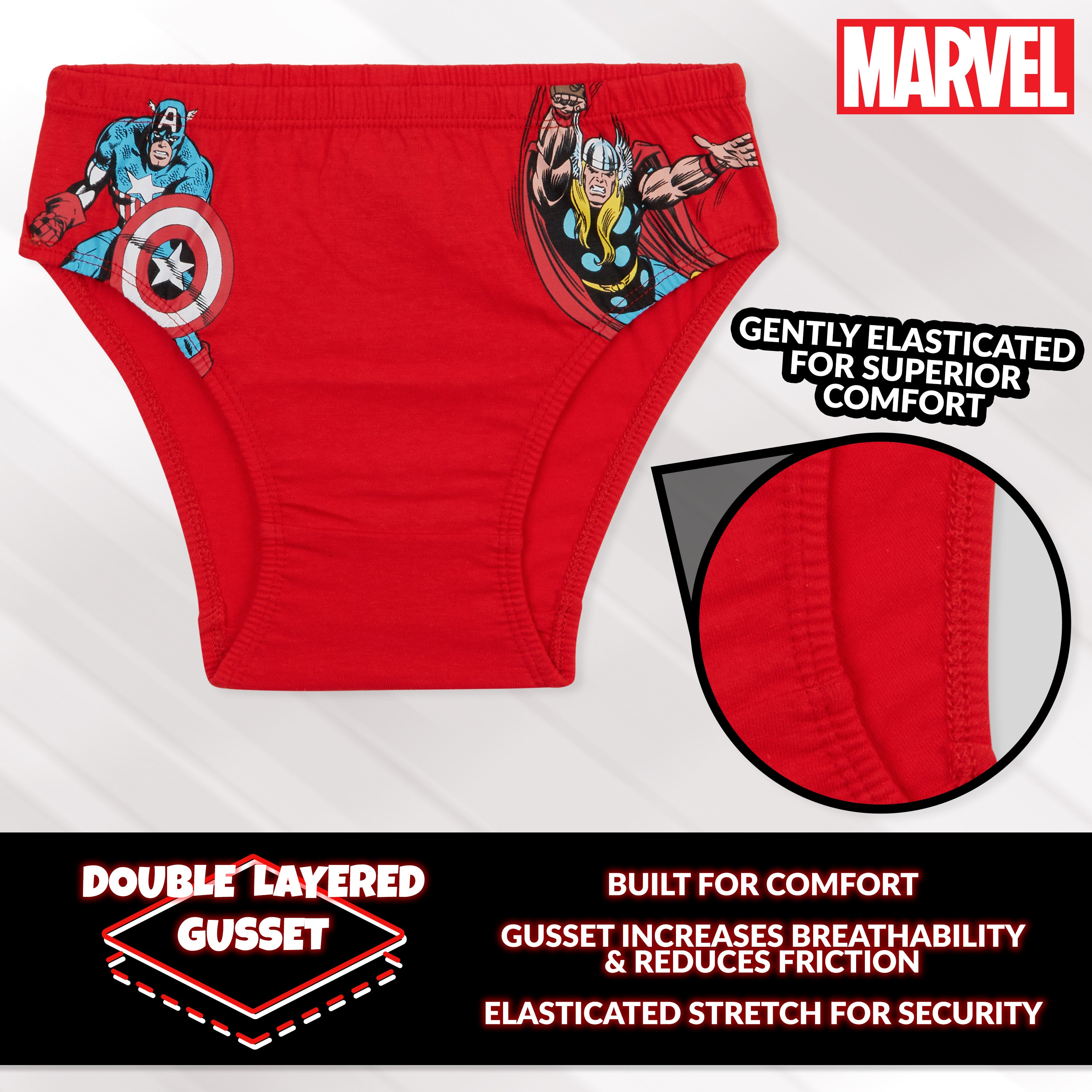 get-trend-boys-marvel-slip-gar-on-coton-lot-5-5-6-ans image 5