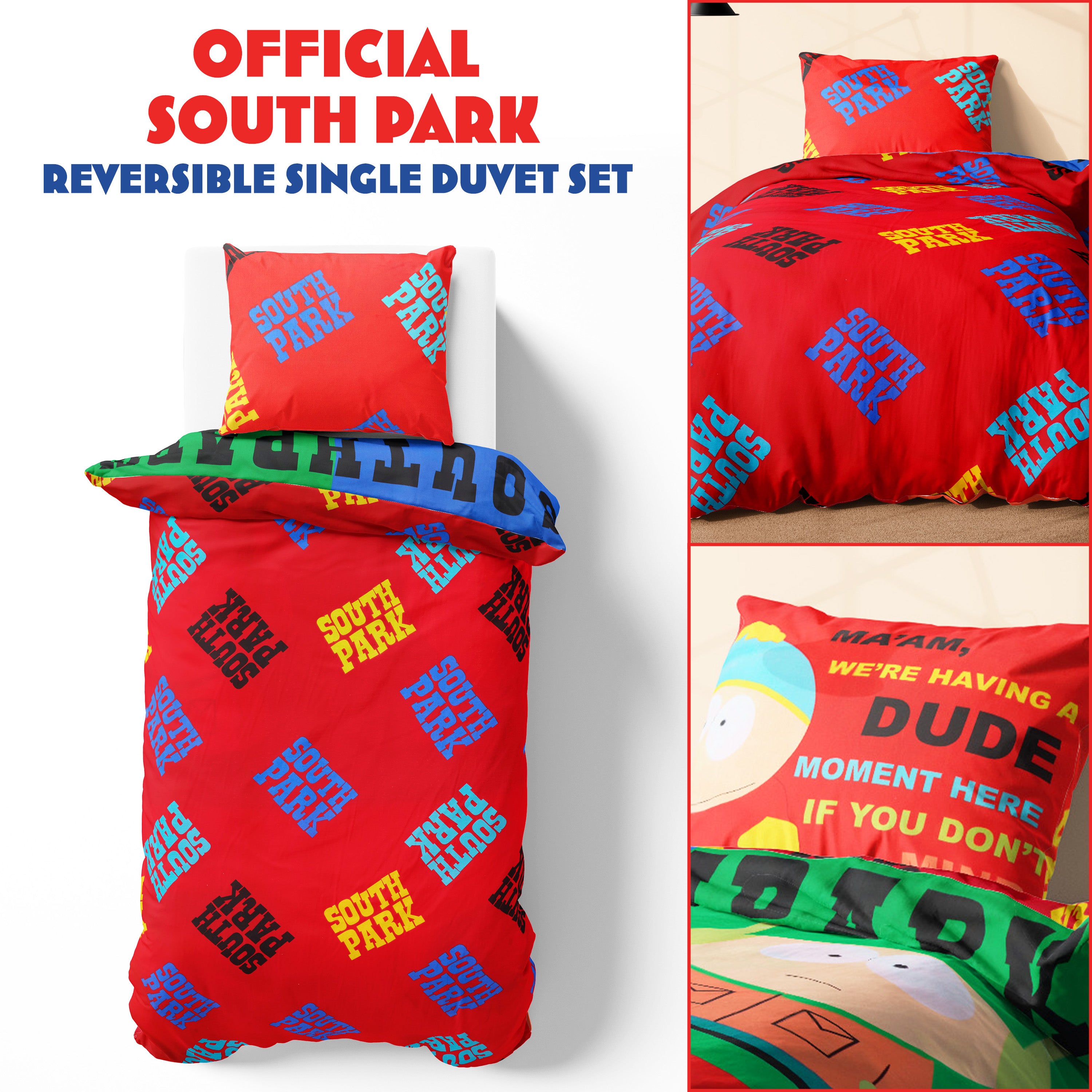 south-park-housse-de-couette-parure-lit-r-versible-single image 2