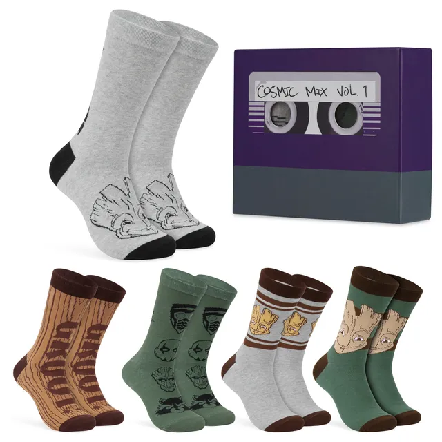 get-trend-men-chaussettes-homme-marvel-groot-x5-coton image 1