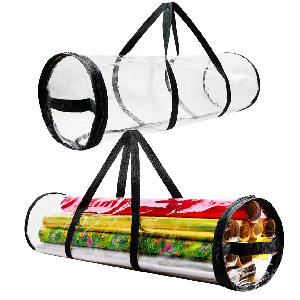 deco-express-housse-rangement-papier-cadeau-79-cm-transparente image 1