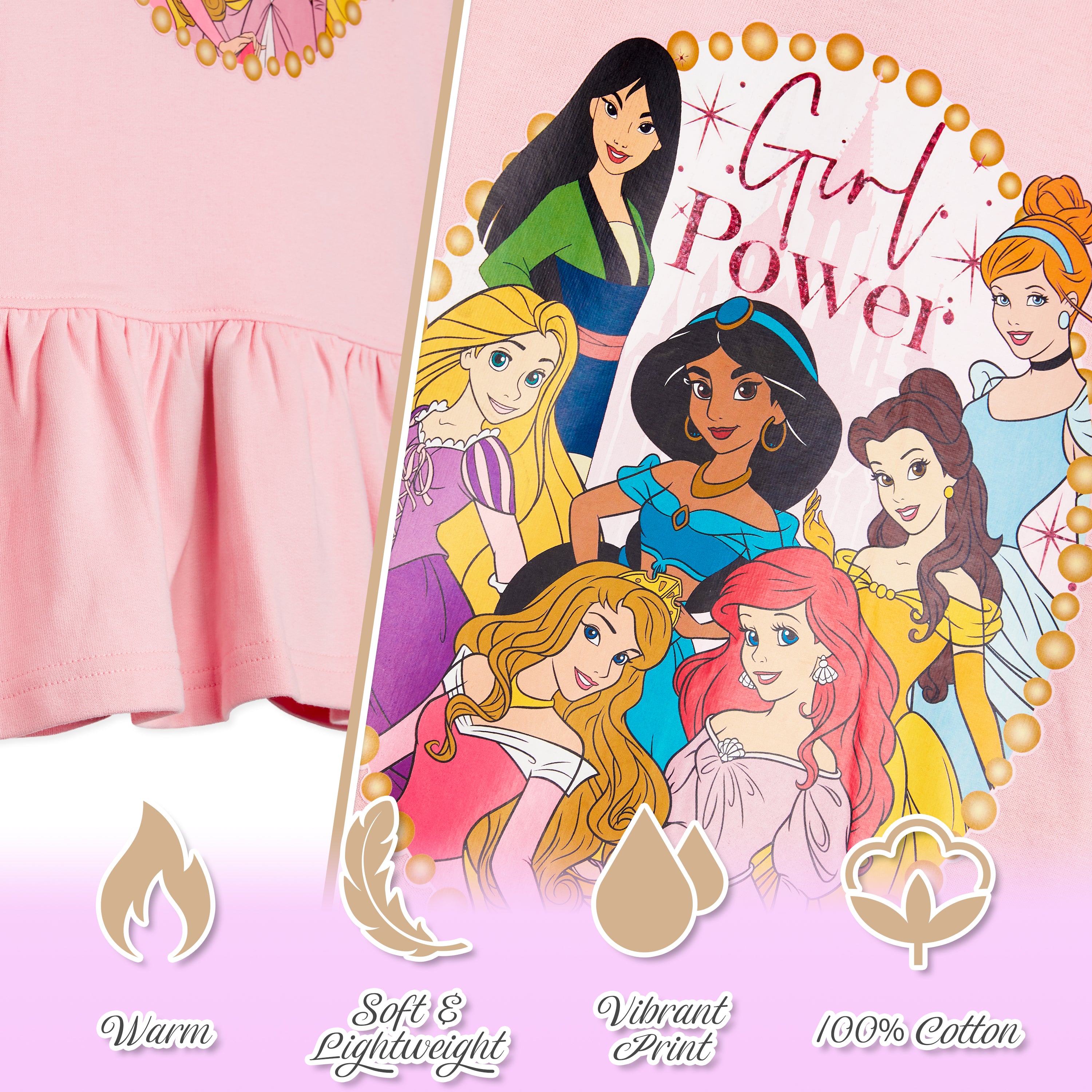 disney-princess-sweat-capuche-fille-coton-hoodie-robe image 4