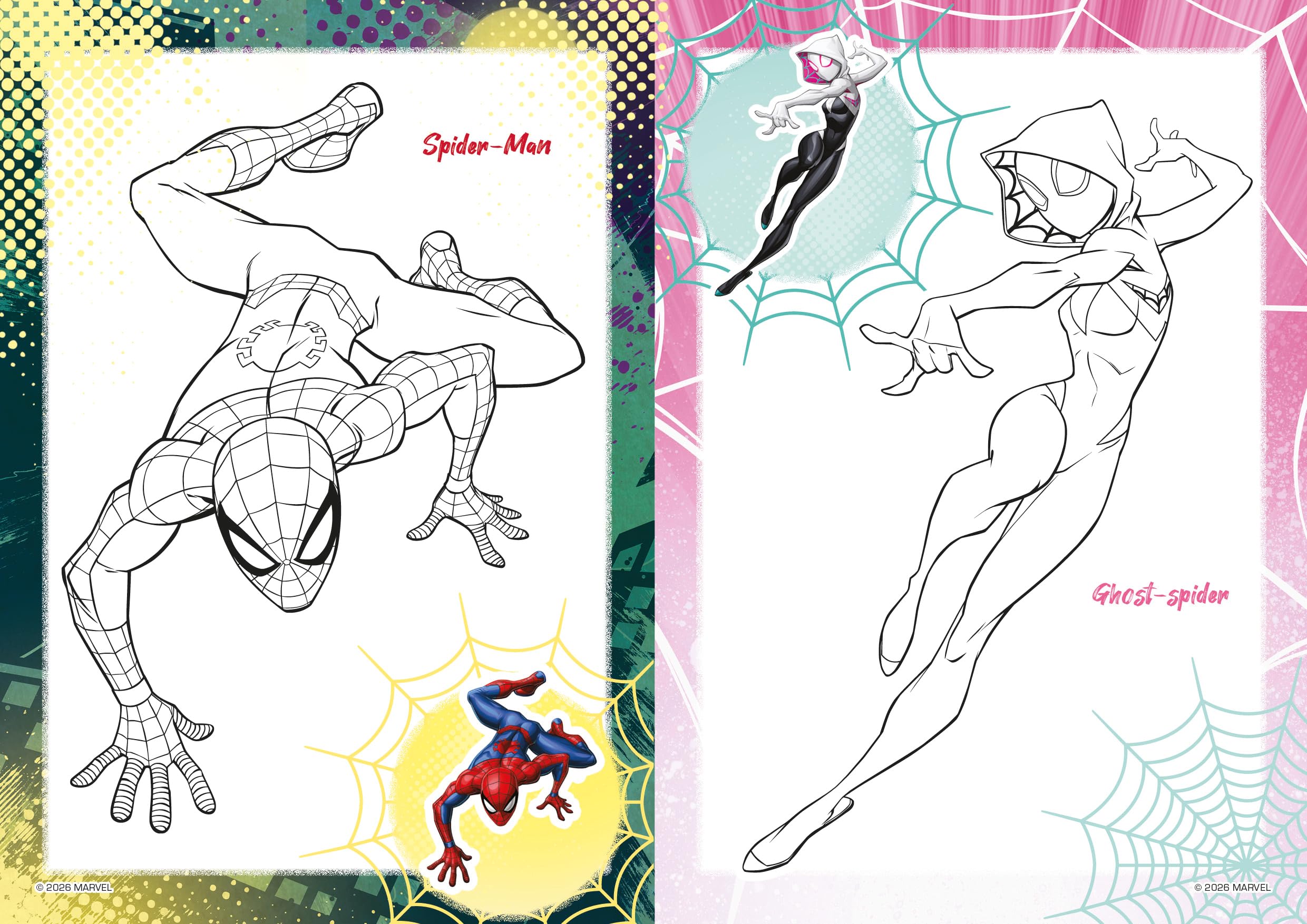 marvel-spider-man-coloriage-stickers-offerts-livre-4-ans image 2