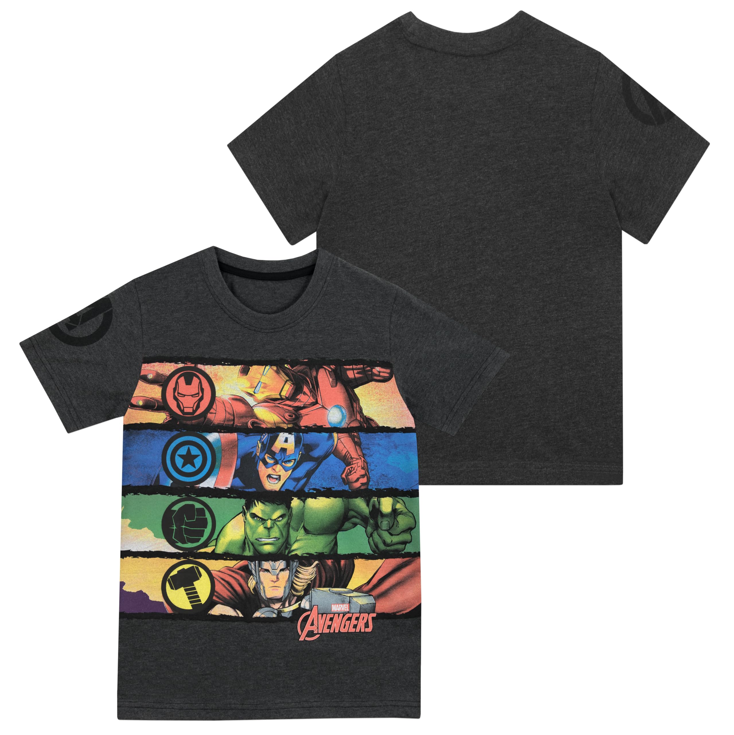marvel-avengers-t-shirt-gar-on-3-4-ans-thor-hulk image 5