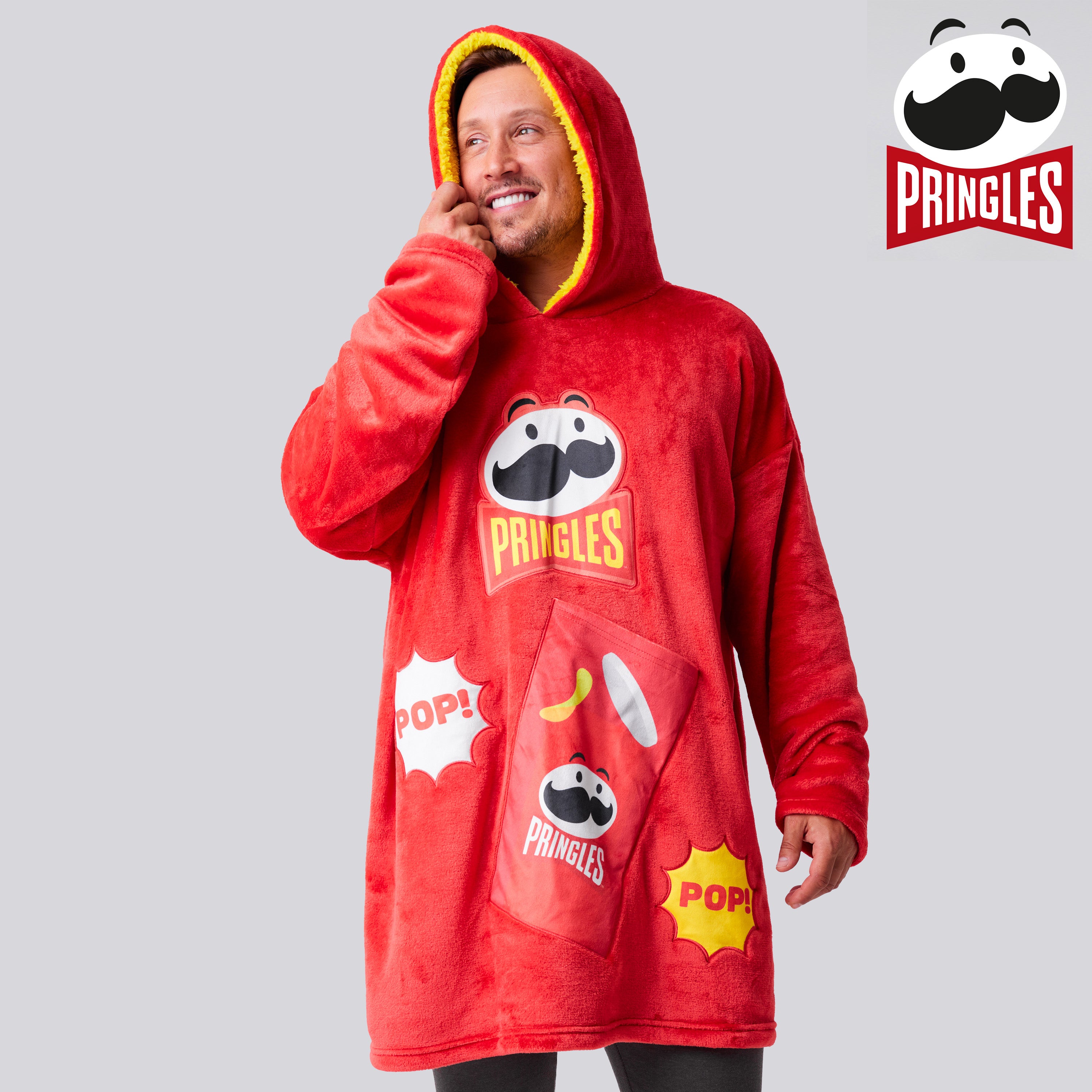 pringles-sweat-plaid-adulte-oversize-polaire-capuche image 2