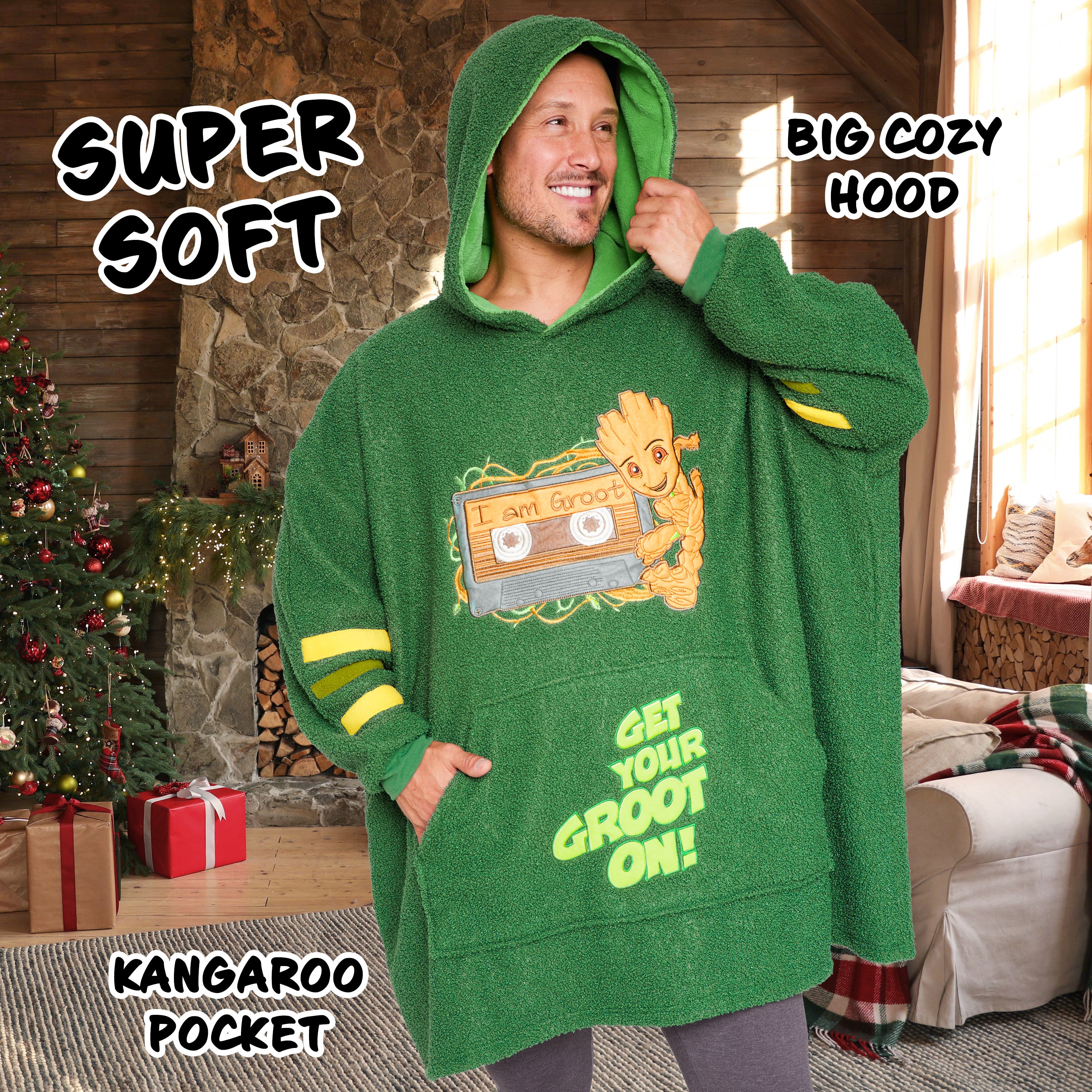 marvel-groot-sweat-plaid-oversize-homme-polaire-taille-unique image 4