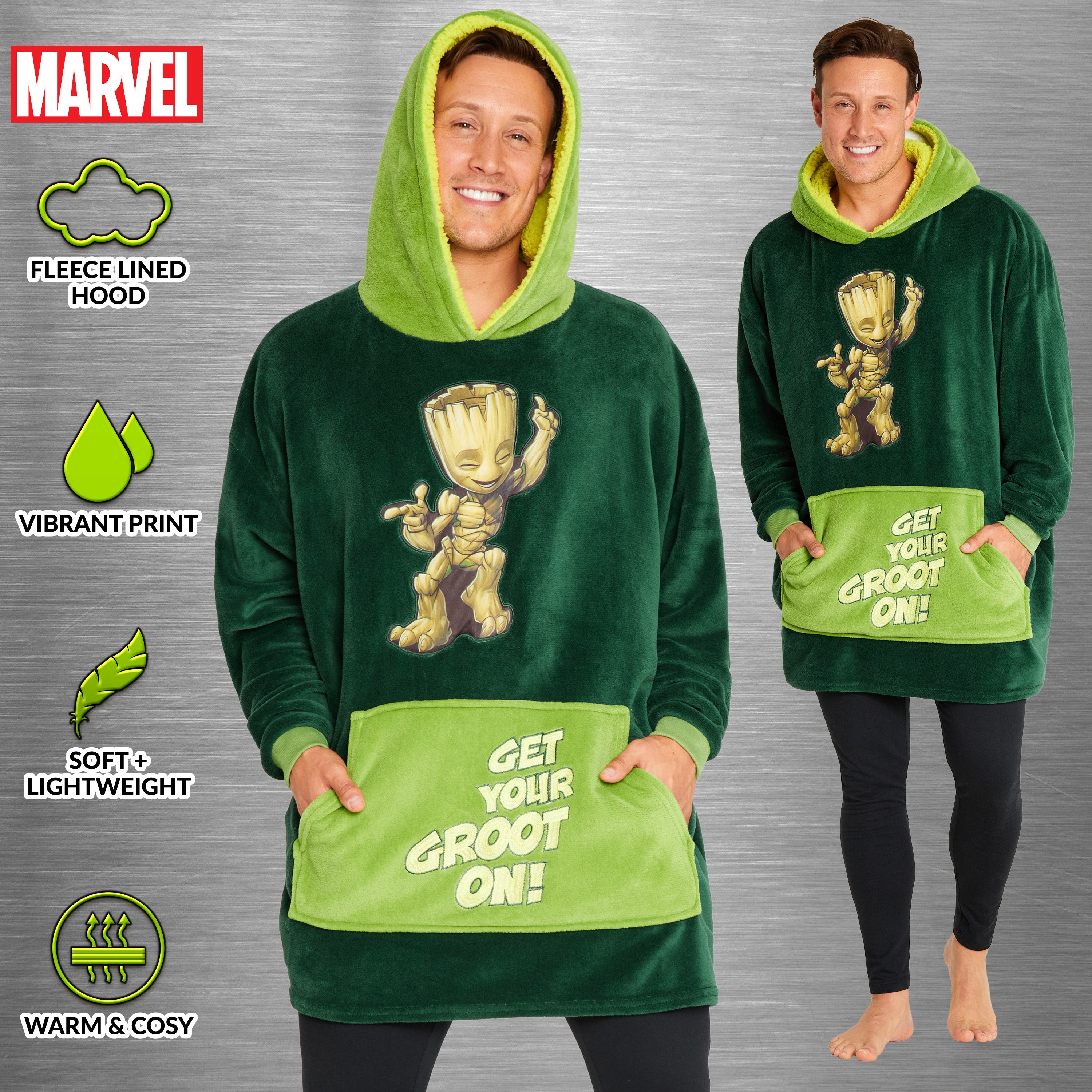 get-trend-marvel-sweat-plaid-capuche-homme-oversize-avengers image 3