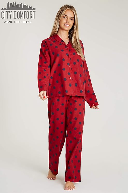 citycomfort-pyjama-femme-boutons-coton-bross-taille-m-pastel image 3