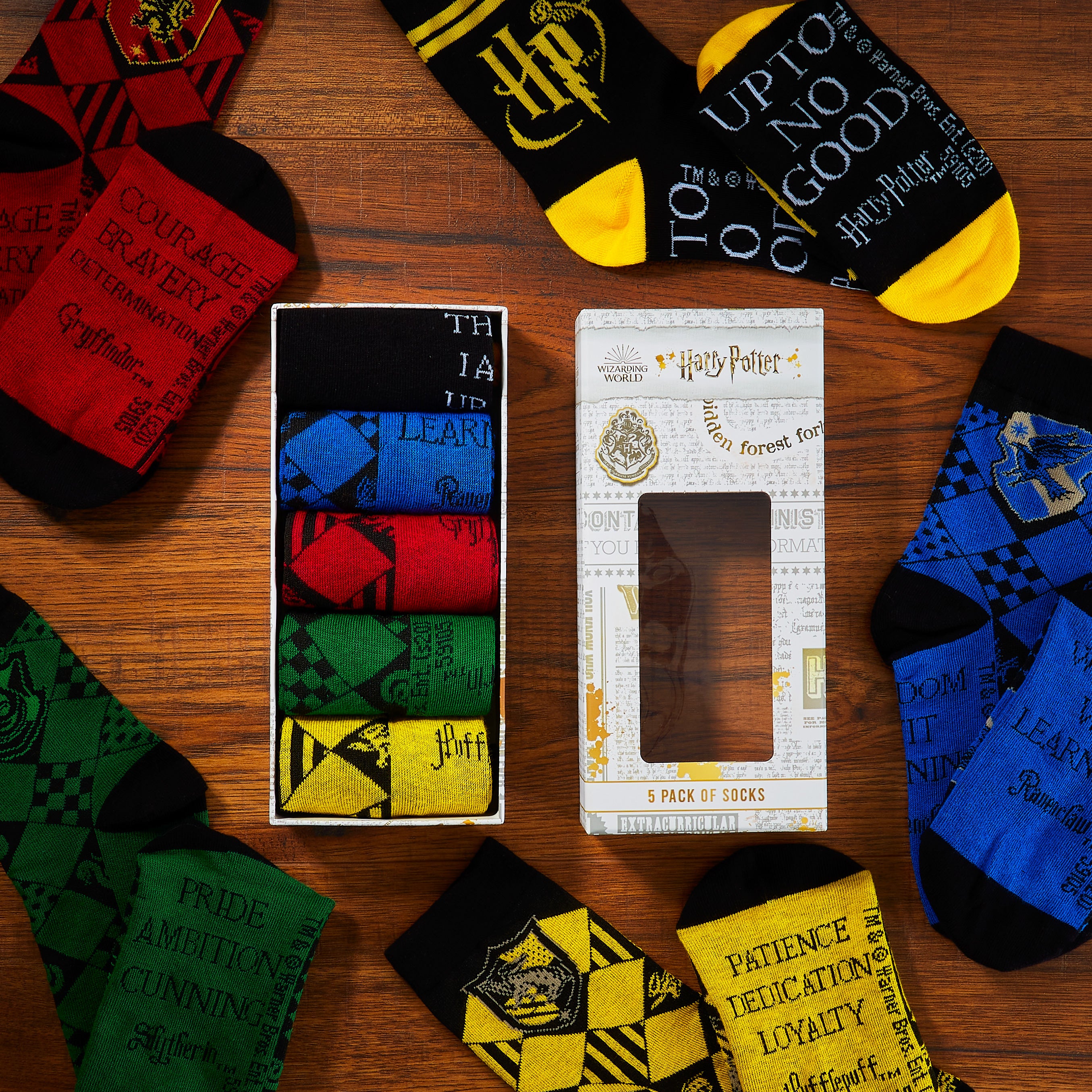 harry-potter-chaussettes-lot-5-paires-coton-36-40-poudlard image 2