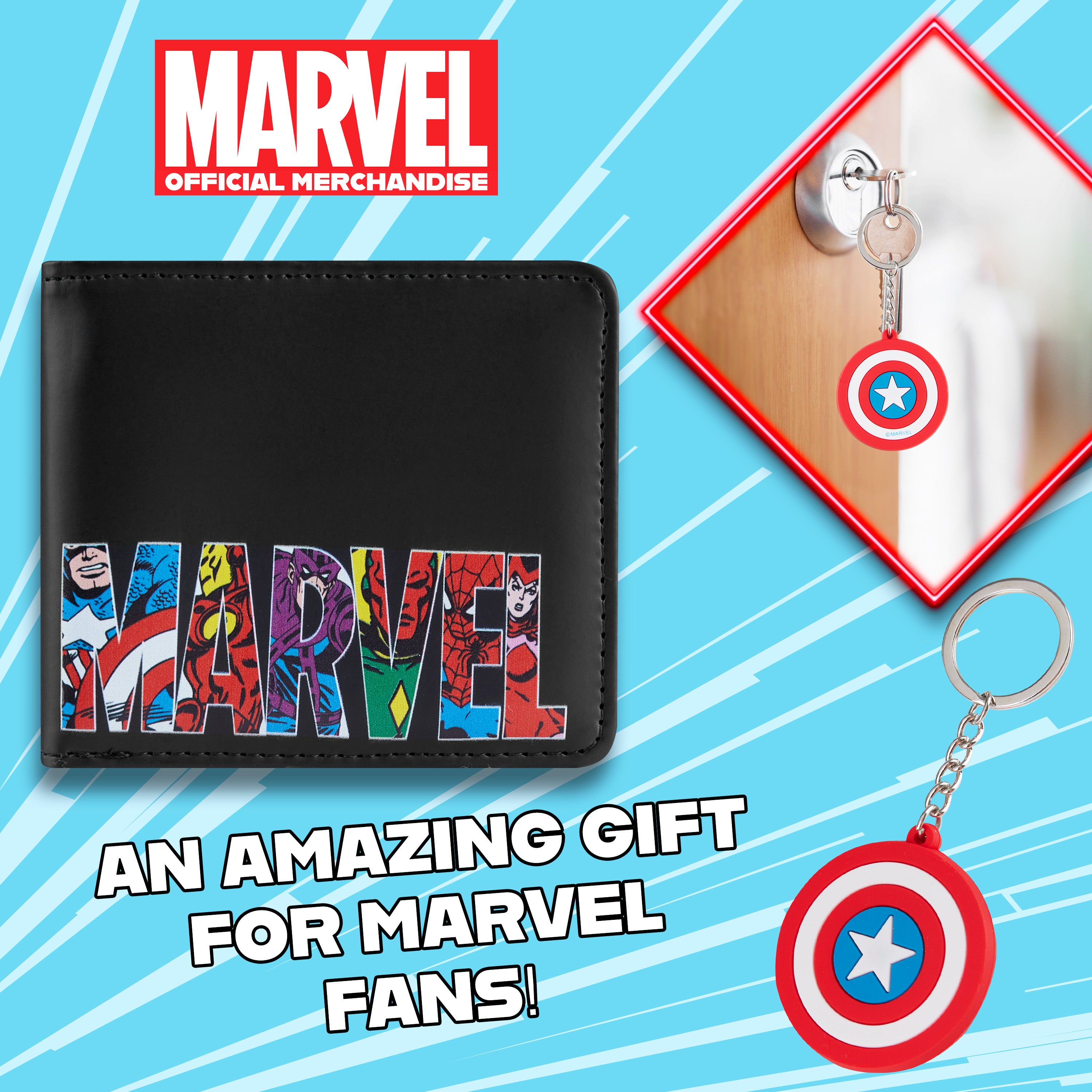 marvel-portefeuille-carte-porte-cl-s-homme-captain-america-noir image 3