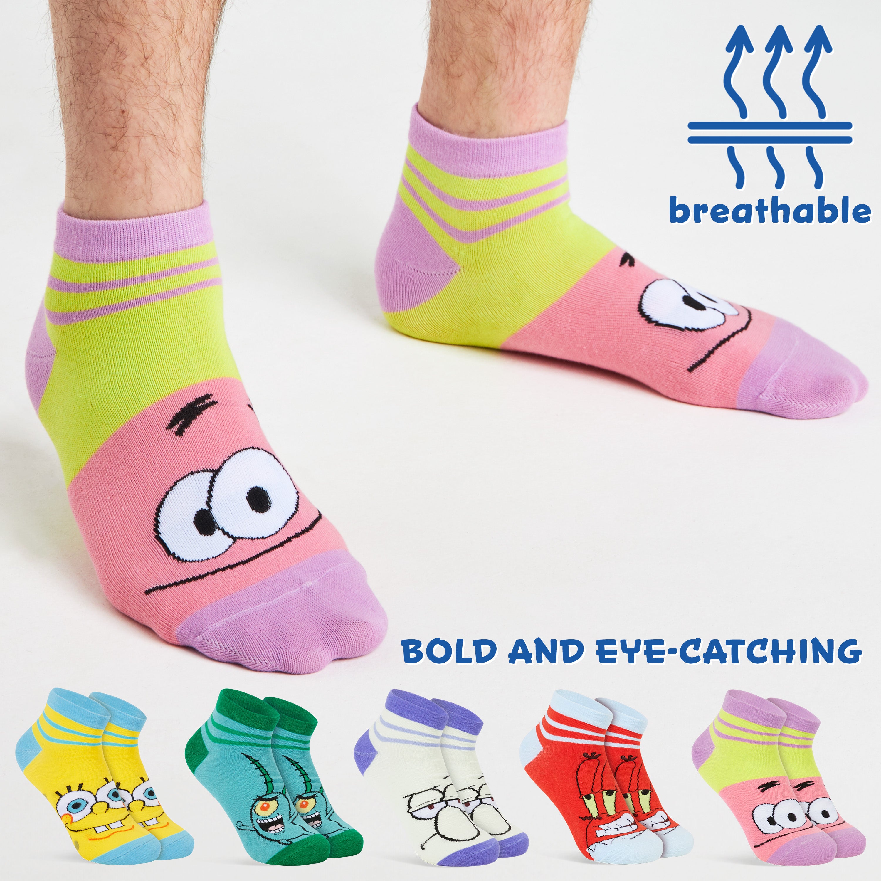 bob-l-ponge-chaussettes-homme-lot-5-cheville-coton image 6