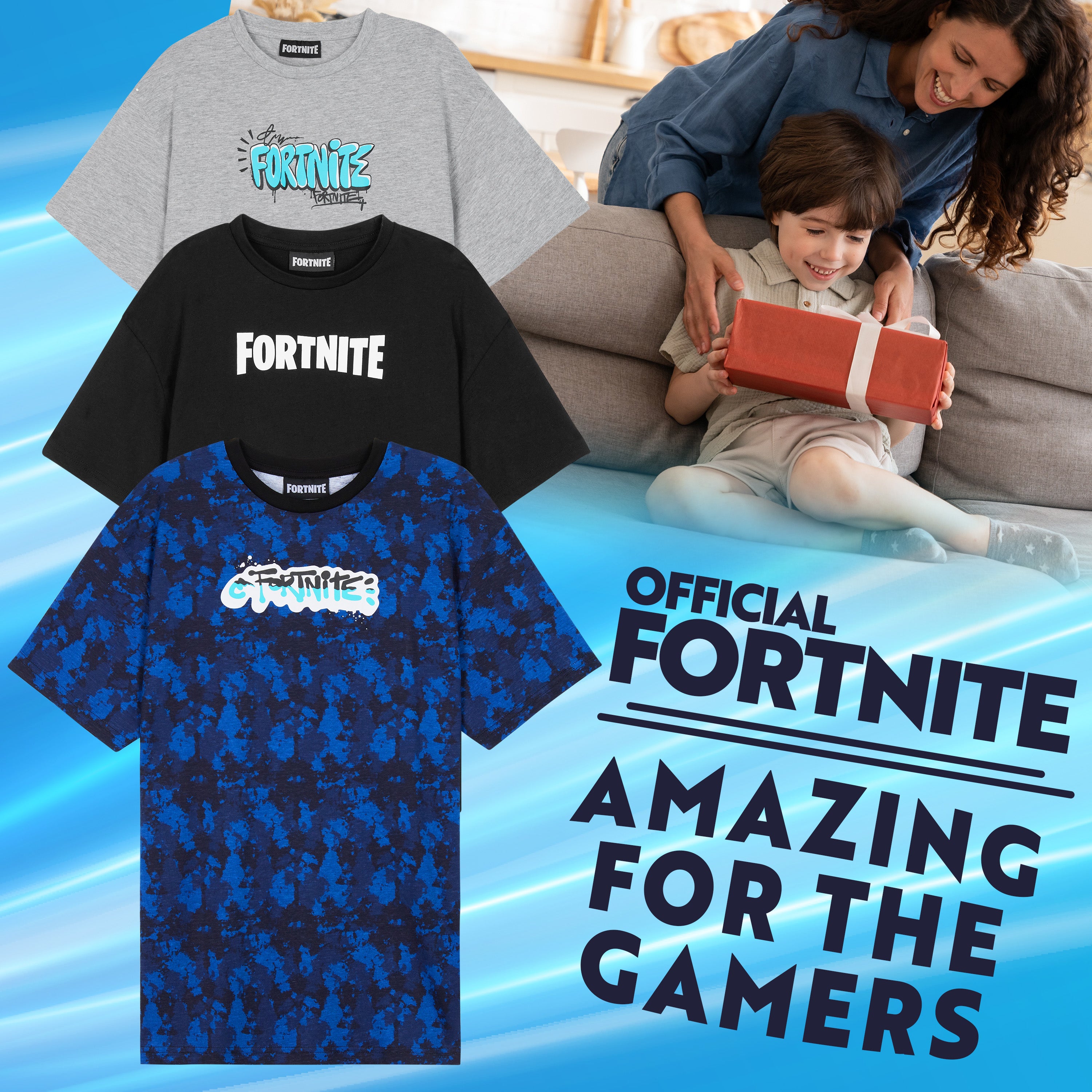 get-trend-boys-fortnite-t-shirt-gar-on-lot-3-14-ans-coton image 2