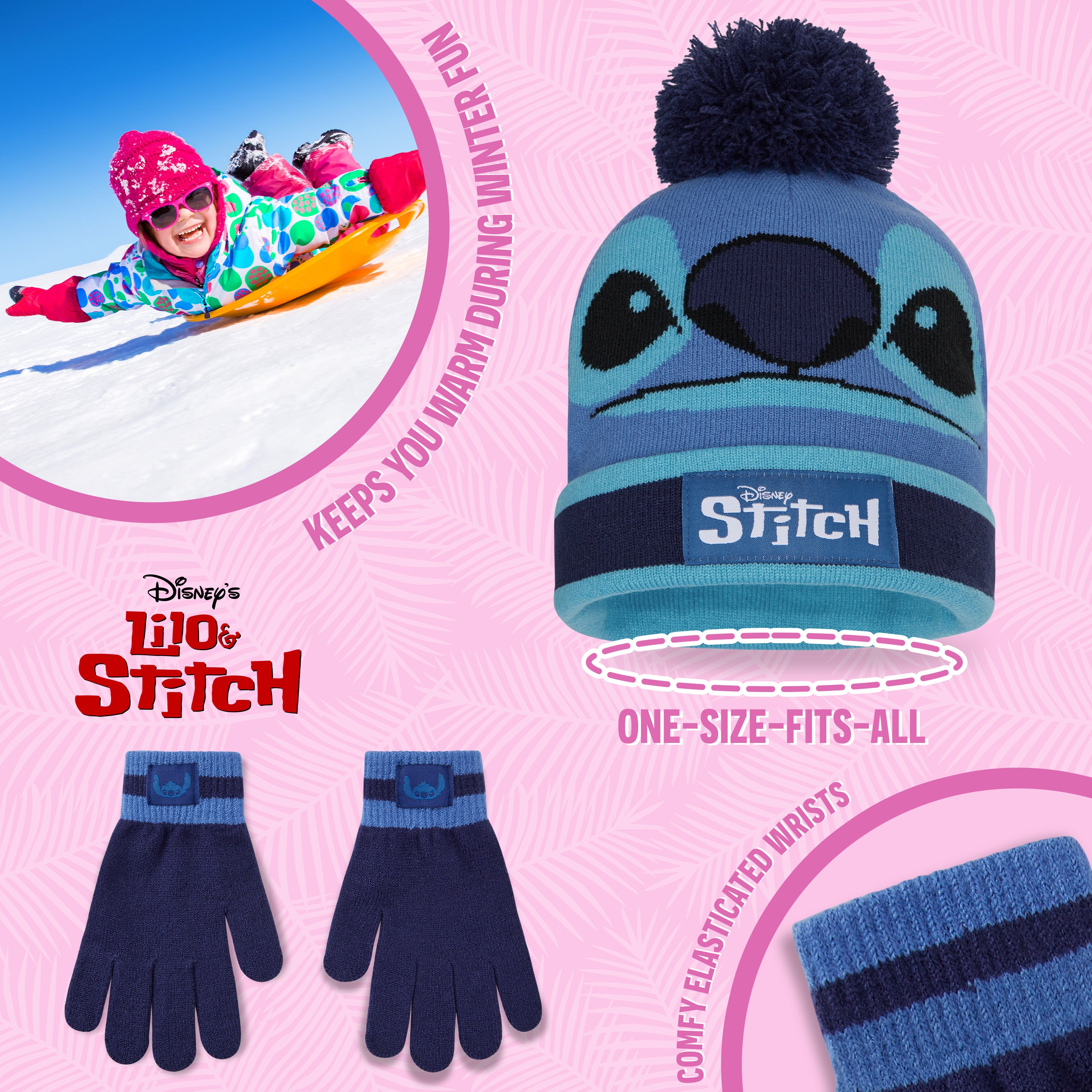 disney-stitch-bonnet-gants-enfant-bleu-2-pi-ces image 6