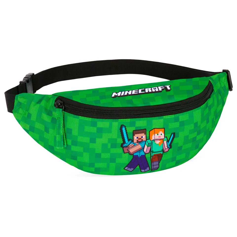 minecraft-creeper-sac-banane-enfant-vert-sangle-ajustable image 1