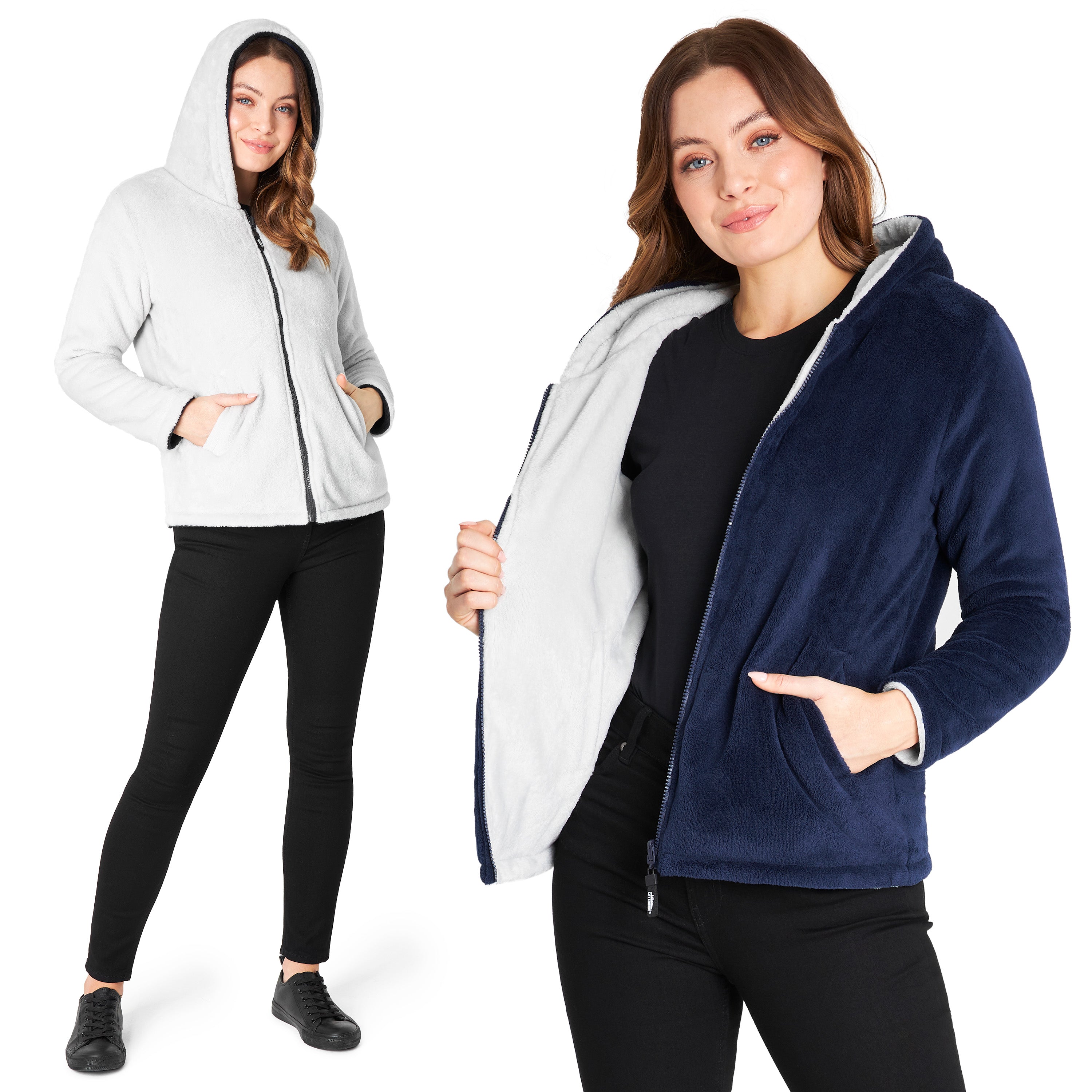 citycomfort-sweat-r-versible-femme-polaire-marine image 2