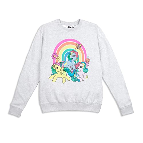 my-little-pony-rainbow-pony-sweatshirt-femme-gris-chin-m image 7