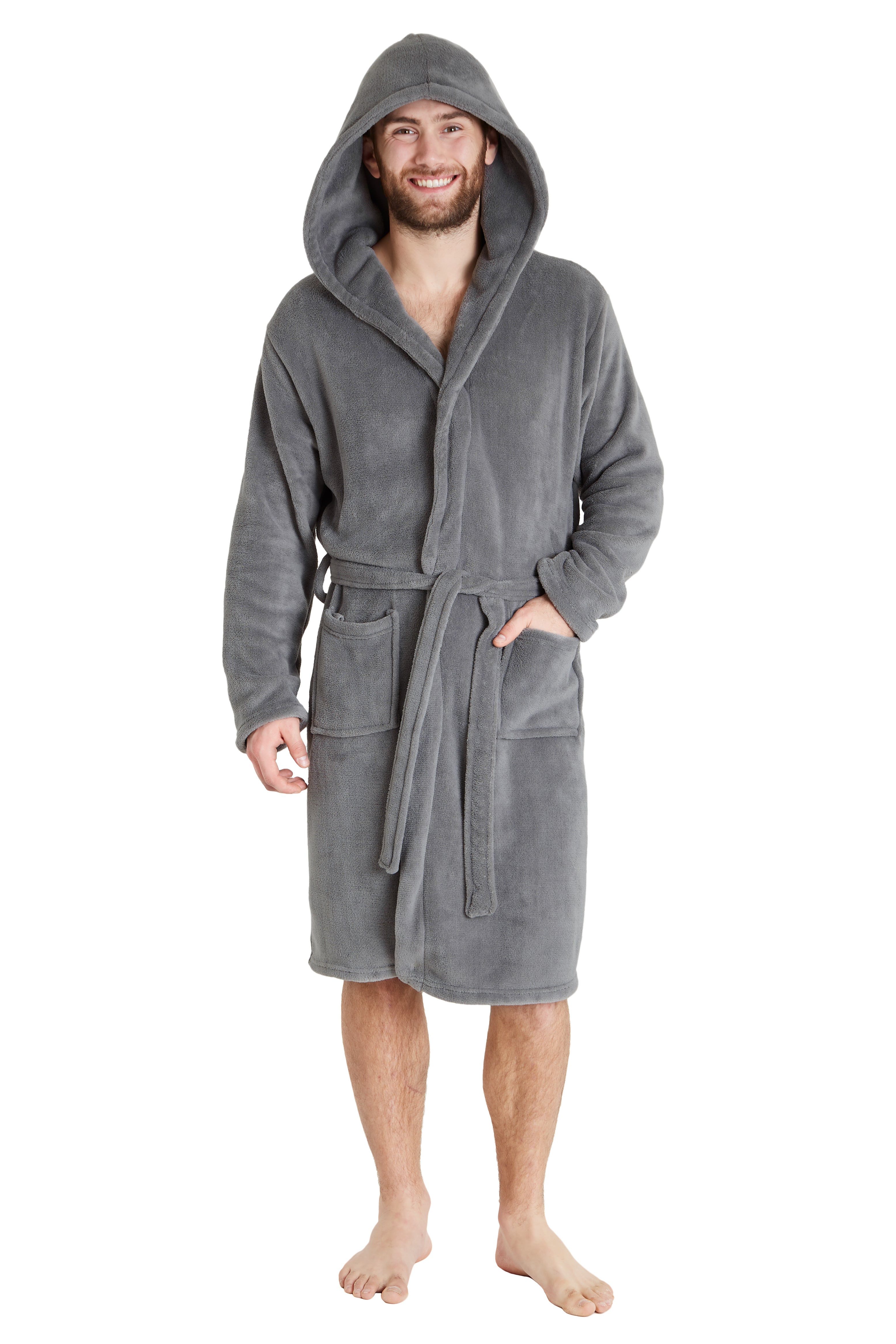 citycomfort-peignoir-homme-polaire-bleu-marine-col-ch-le image 8