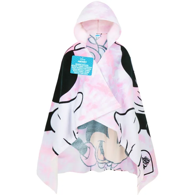 disney-minnie-serviette-capuche-enfant-blanc-rose-3-7-ans image 1