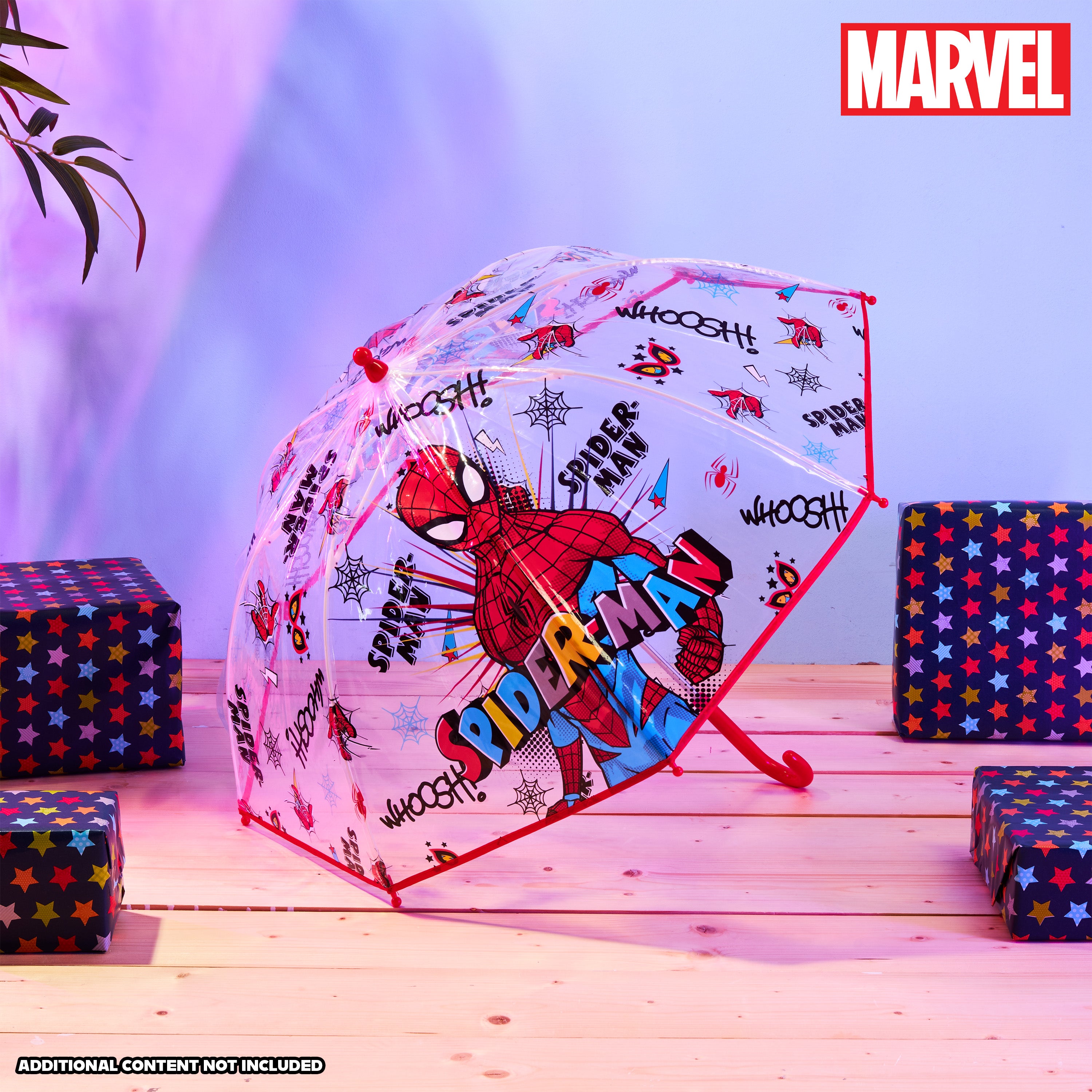 marvel-spiderman-parapluie-cloche-enfant-transparent image 2