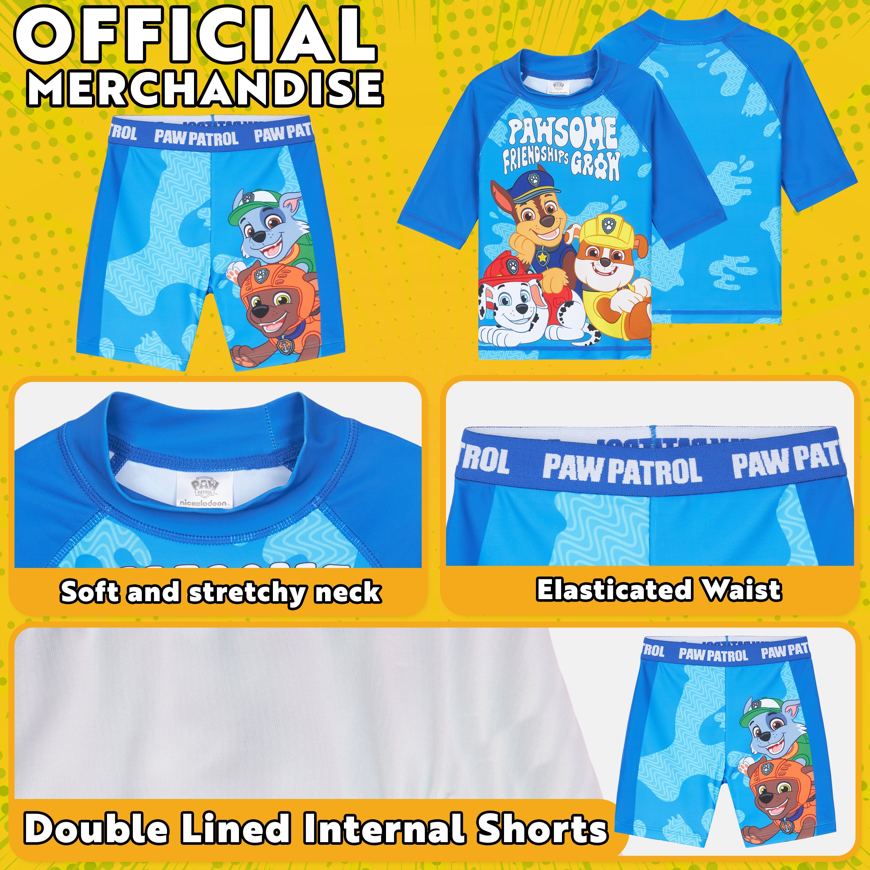 paw-patrol-maillot-bain-gar-on-2-pi-ces-chase-marshall image 3
