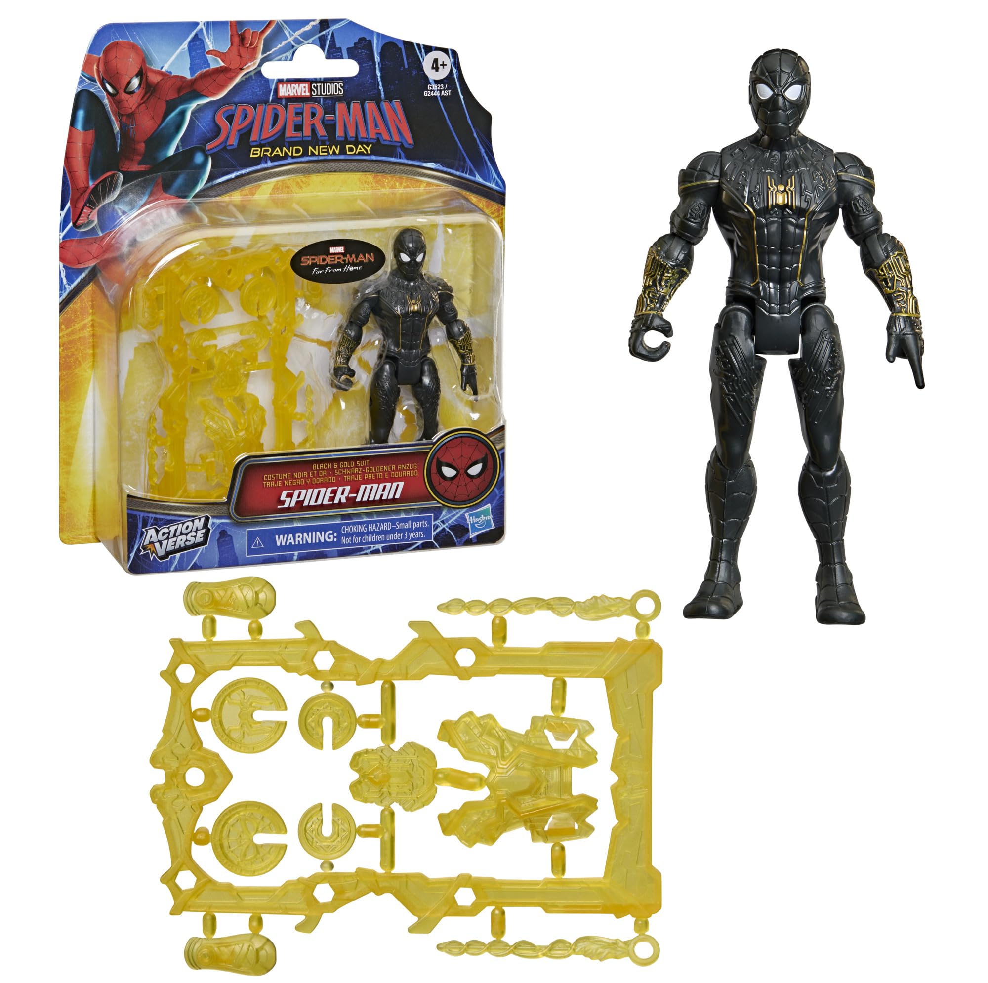 marvel-actionverse-spider-man-far-from-home-figurine-noir-et-or-11-5-cm image 2